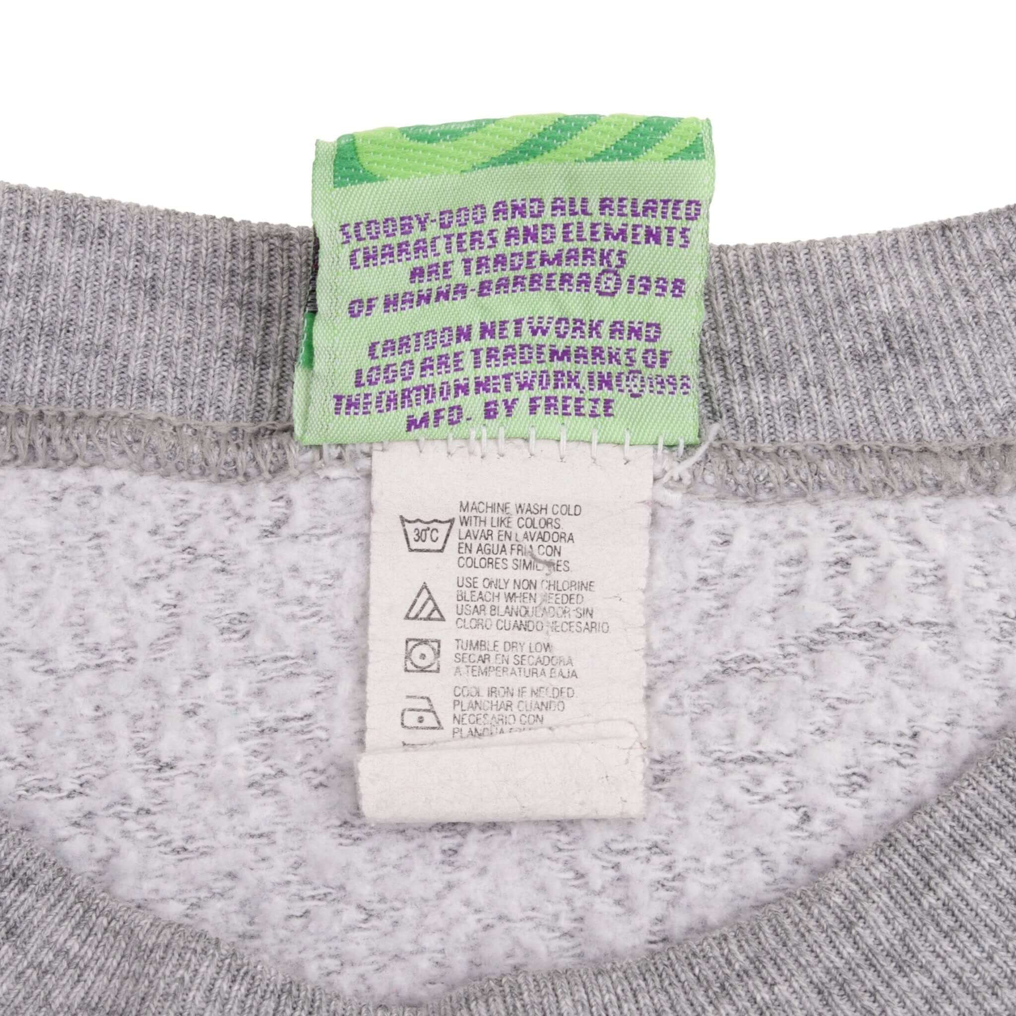 Vintage Scooby Doo Flower Grey Sweatshirt 1998 Size Large Made In USA