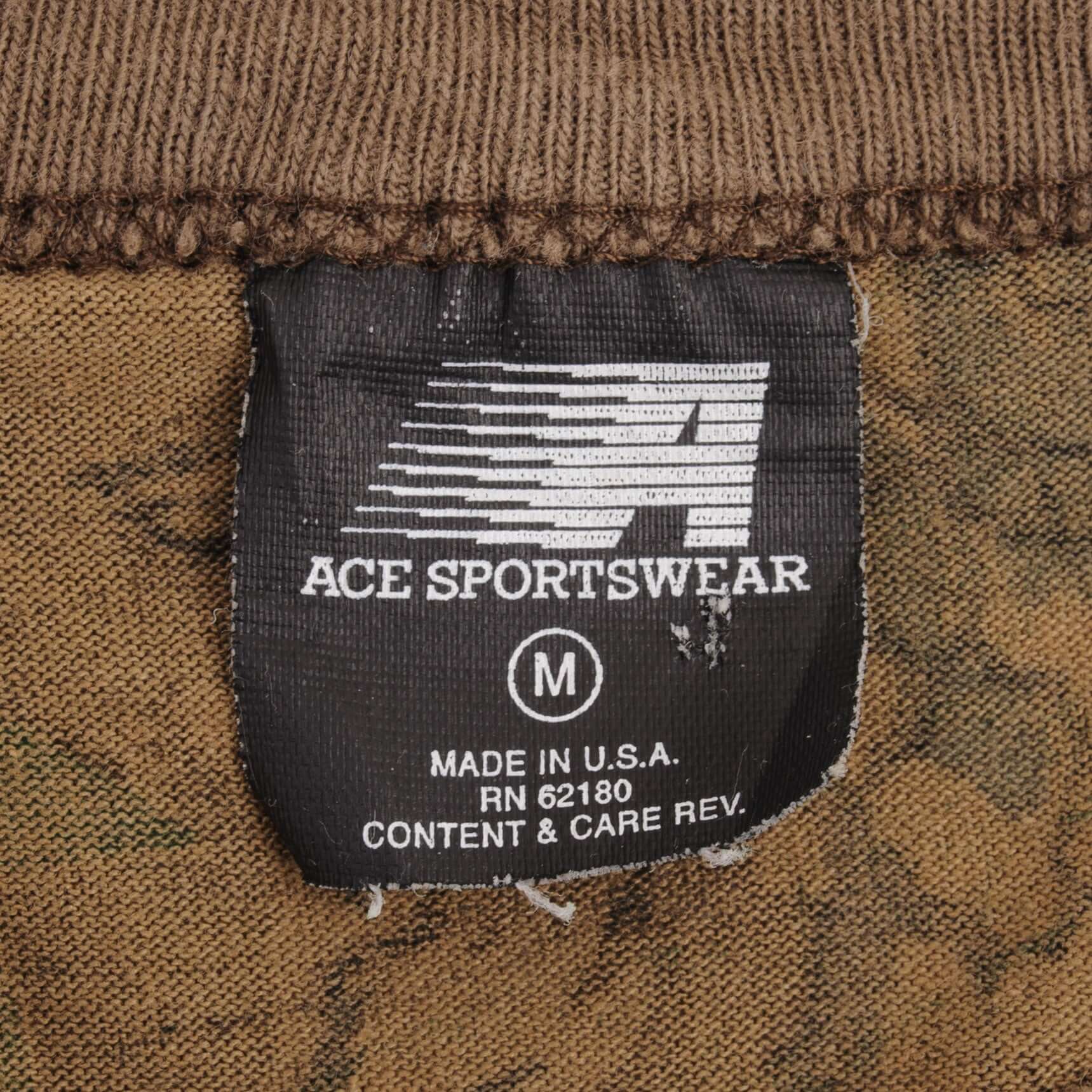 Vintage Hunting Trebark Camo Pocket Tee Shirt 1990S Size Small Made In USA With Single Stitch Sleeves