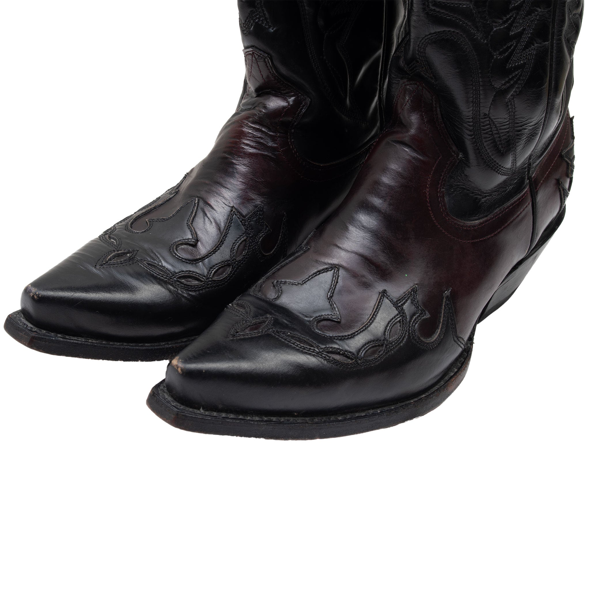 VINTAGE TONY BENATTAR HANDMADE COWBOY LEATHER BOOTS SIZE 7 MADE IN USA