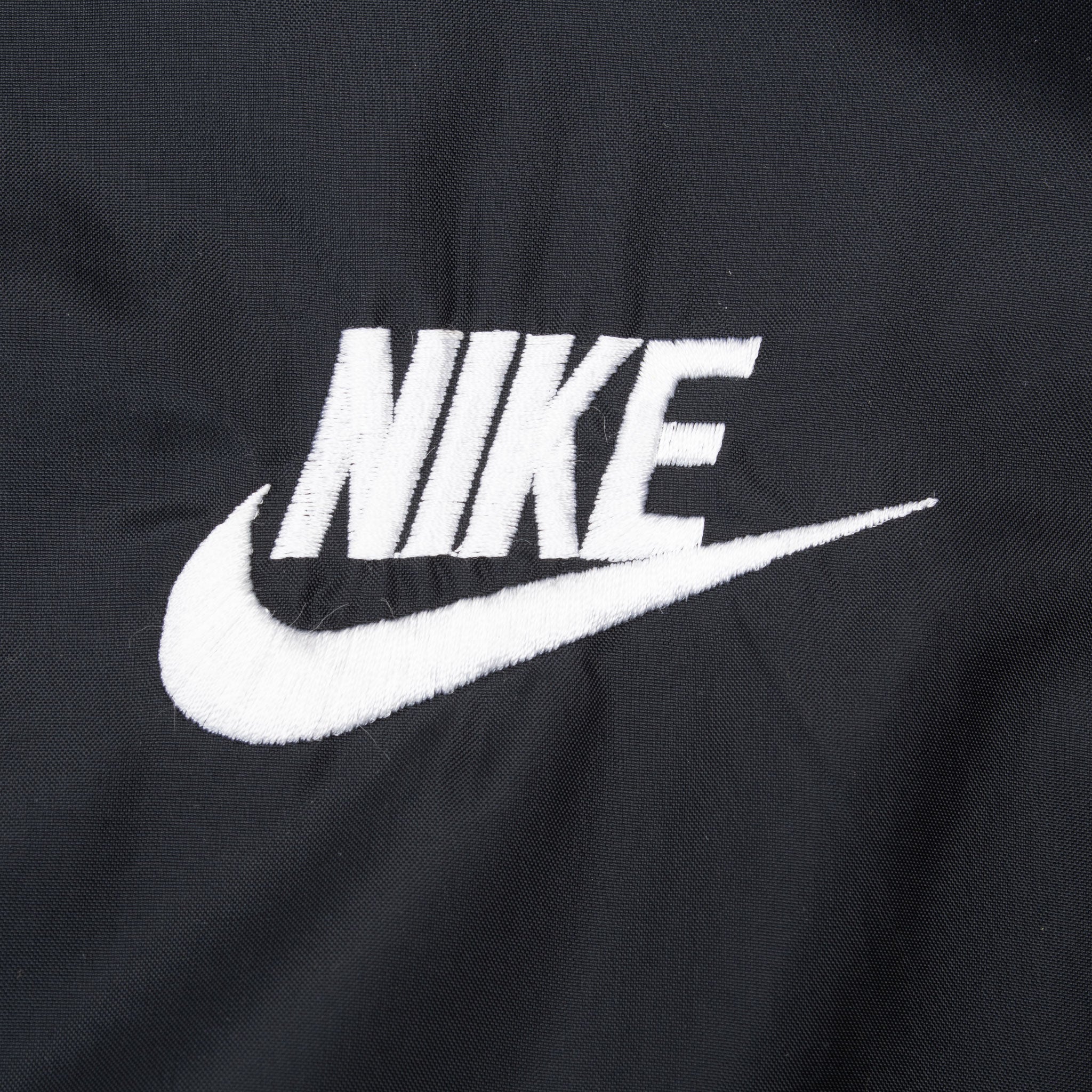 Vintage Nike Big Swoosh Black Red White Windbreaker Jacket 1990S Size Large