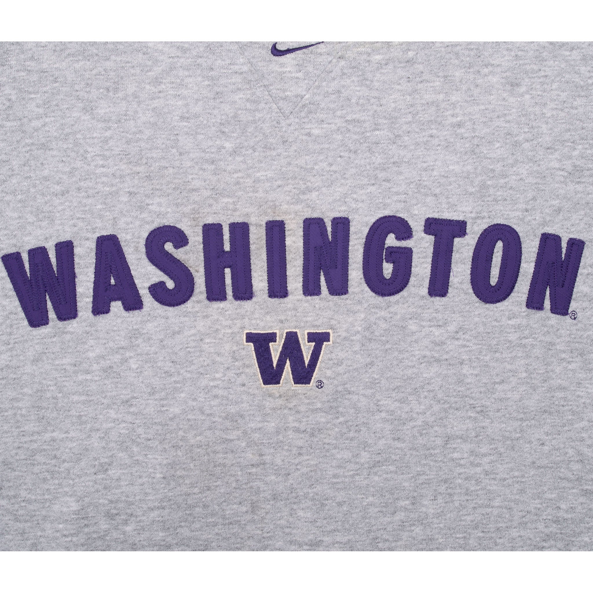Vintage Ncaa Nike Washington Huskies Center Swoosh Sweatshirt 1990S Size Large