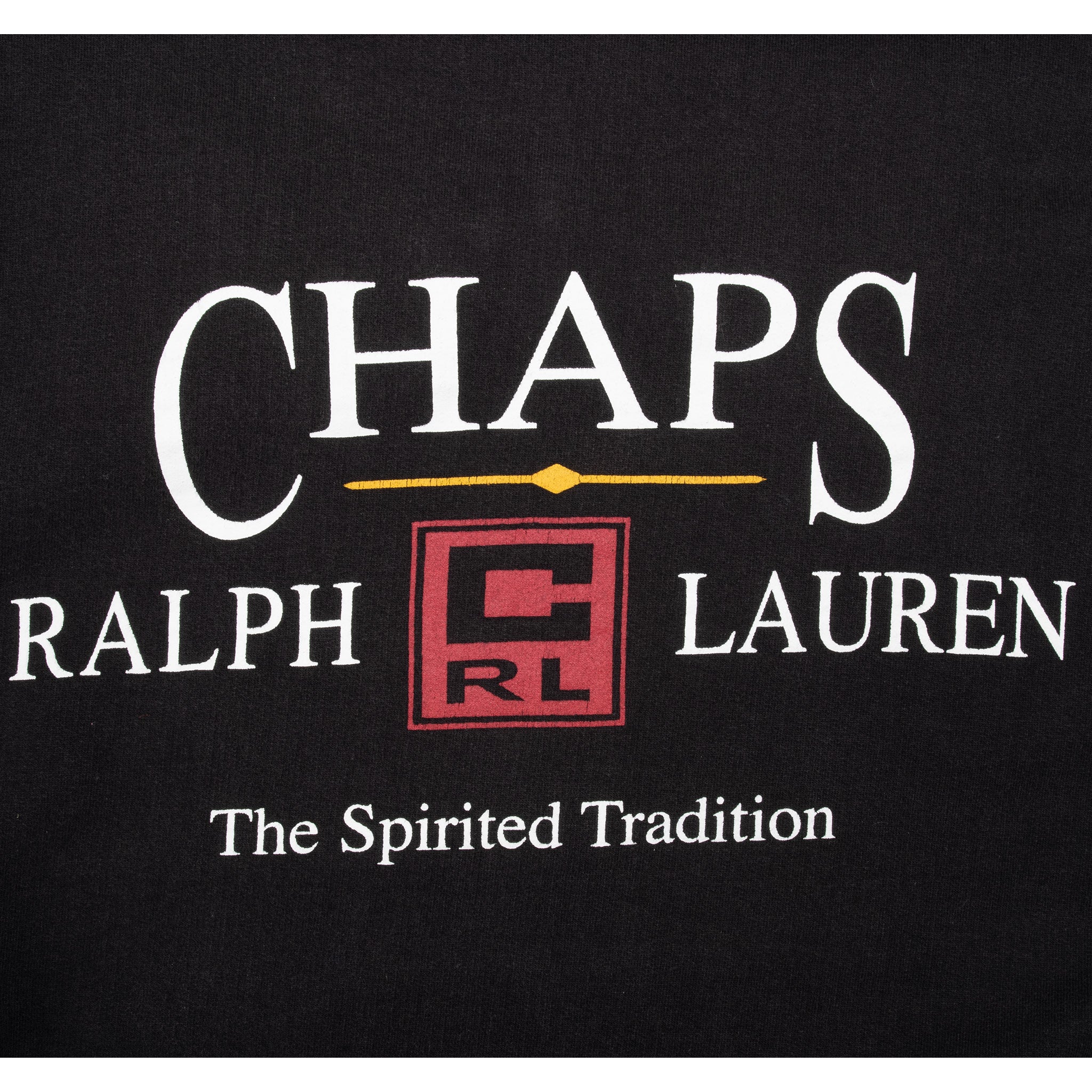 Vintage Chaps Ralph Lauren Black Sweatshirt Size XL 1990S