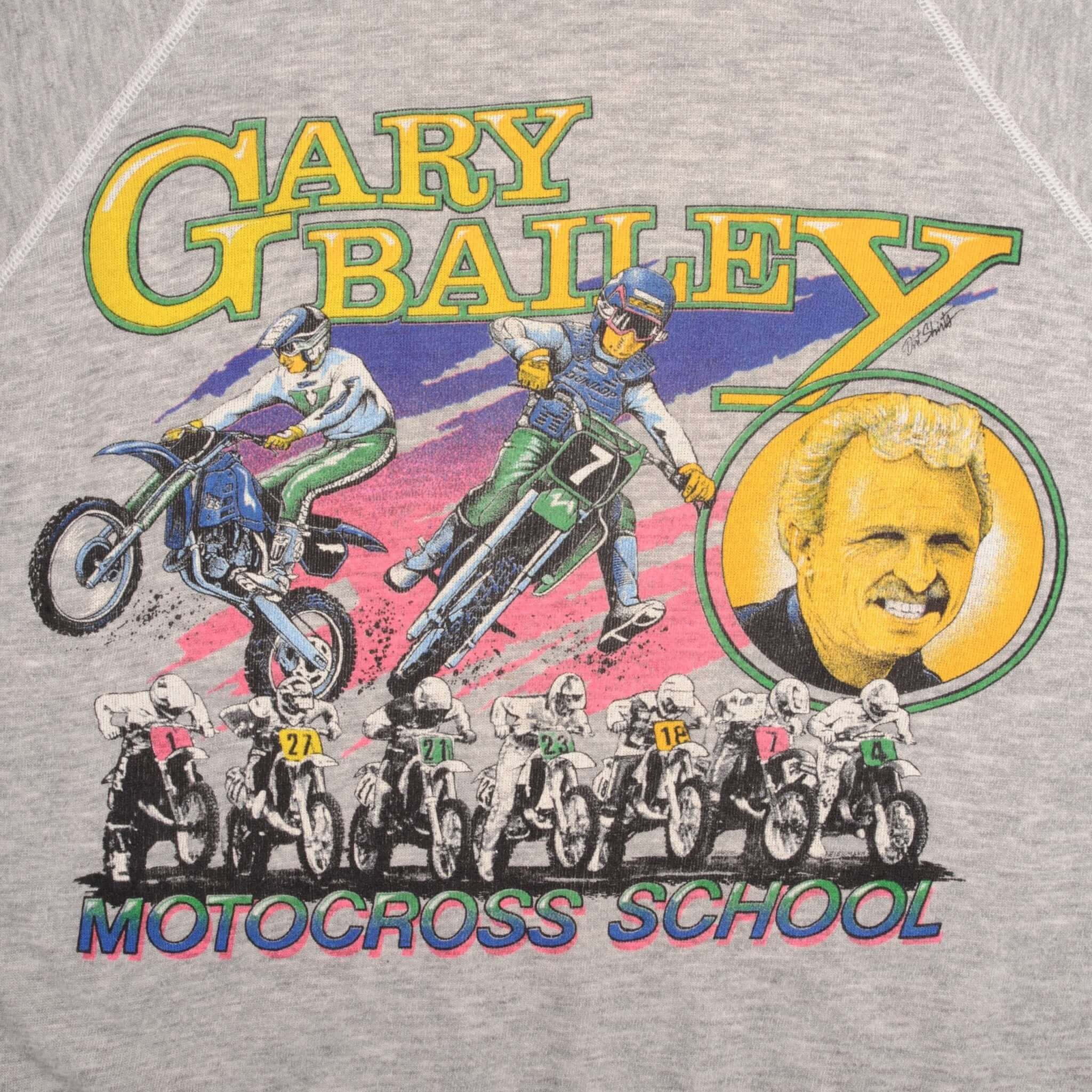 Vintage Ama Motocross Gary The Professor Bailey School Sweatshirt Size Large