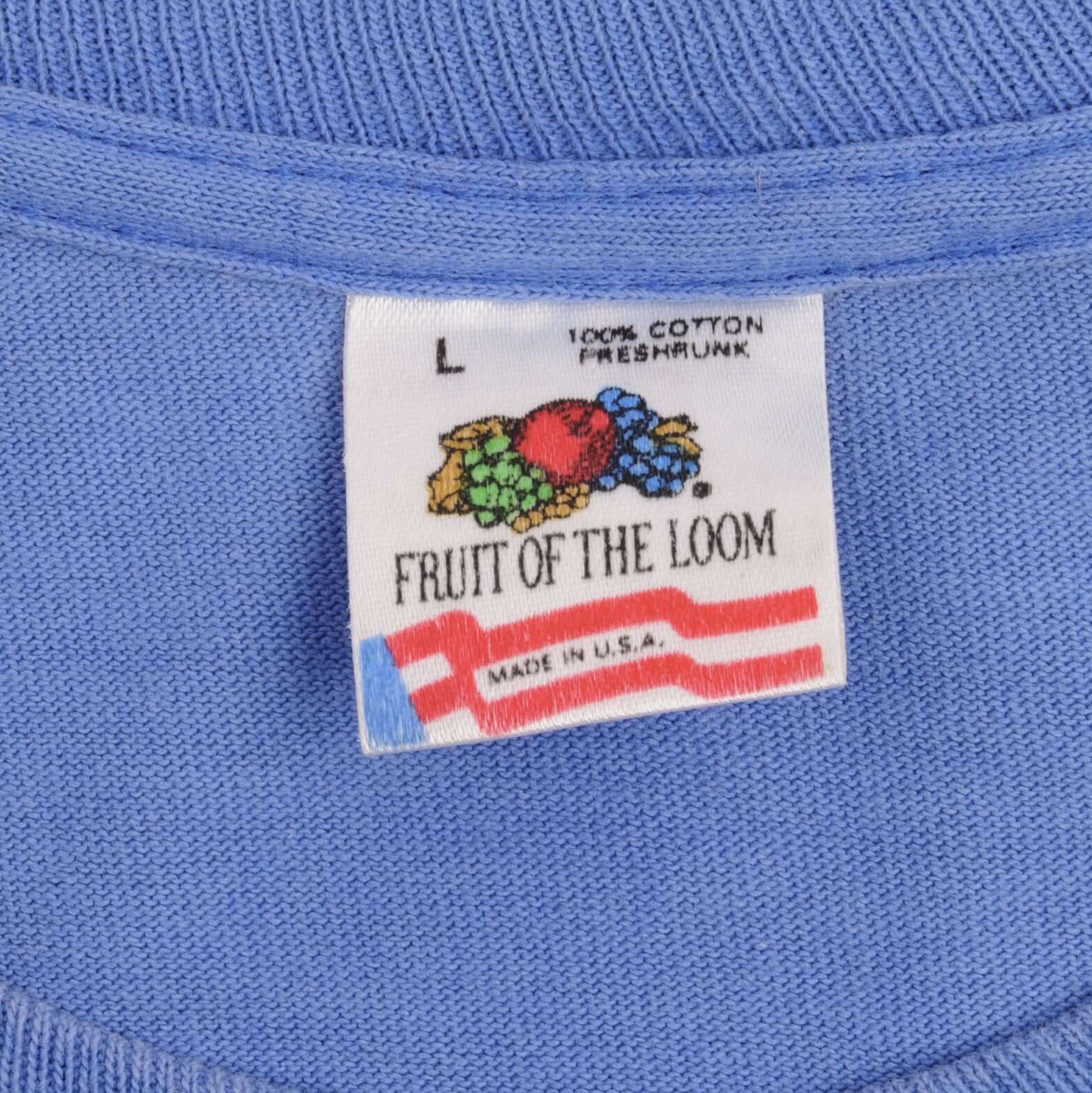 Vintage NFL Denver Broncos Tee Shirt 1990S Size Large Made In USA With Single Stitch Sleeves