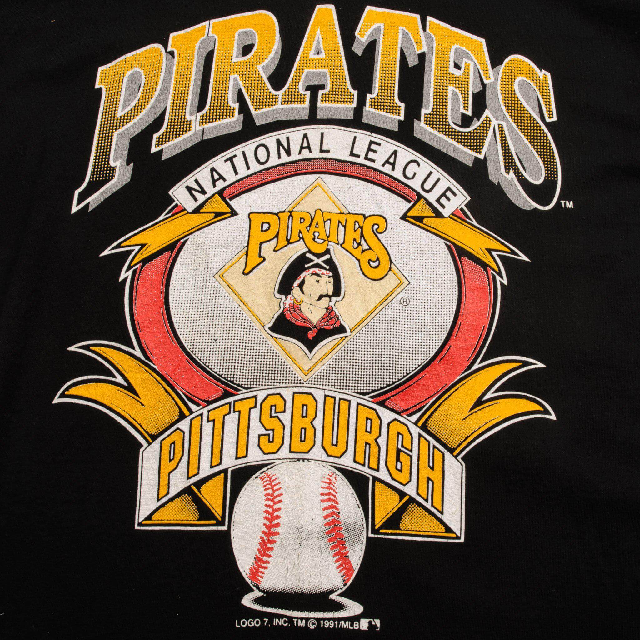 VINTAGE MLB PITTSBURGH PIRATES TEE SHIRT 1991 SIZE LARGE MADE IN USA