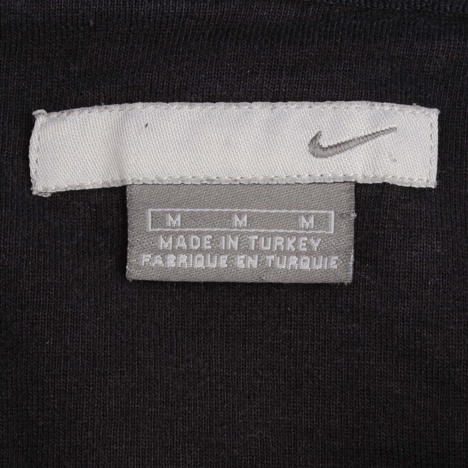 Vintage Nike Spellout Swoosh Black Hoodie Sweatshirt 2000S Size Medium