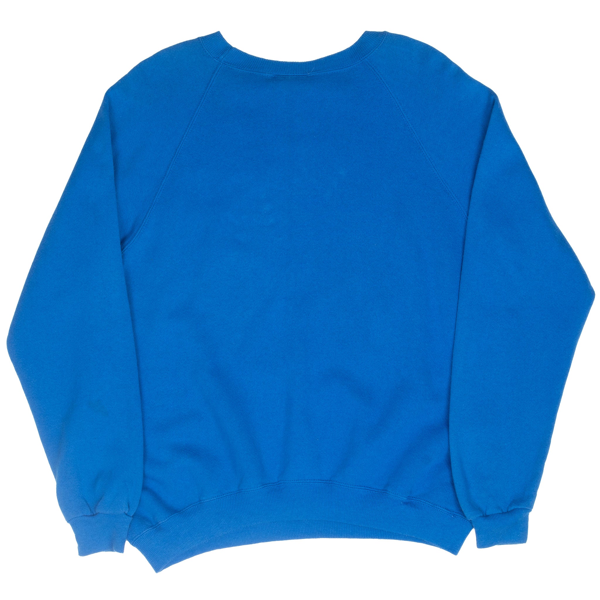 Back of blue Looney Tunes sweatshirt with plain design