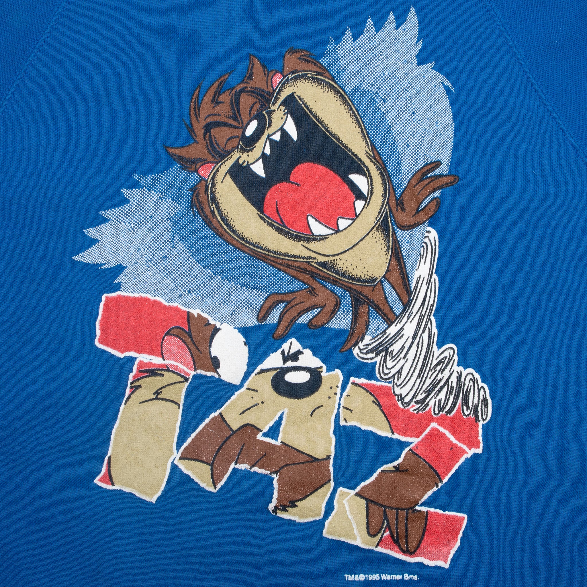 Vintage Looney Tunes Taz Tornado Sweatshirt 1995 Size XL