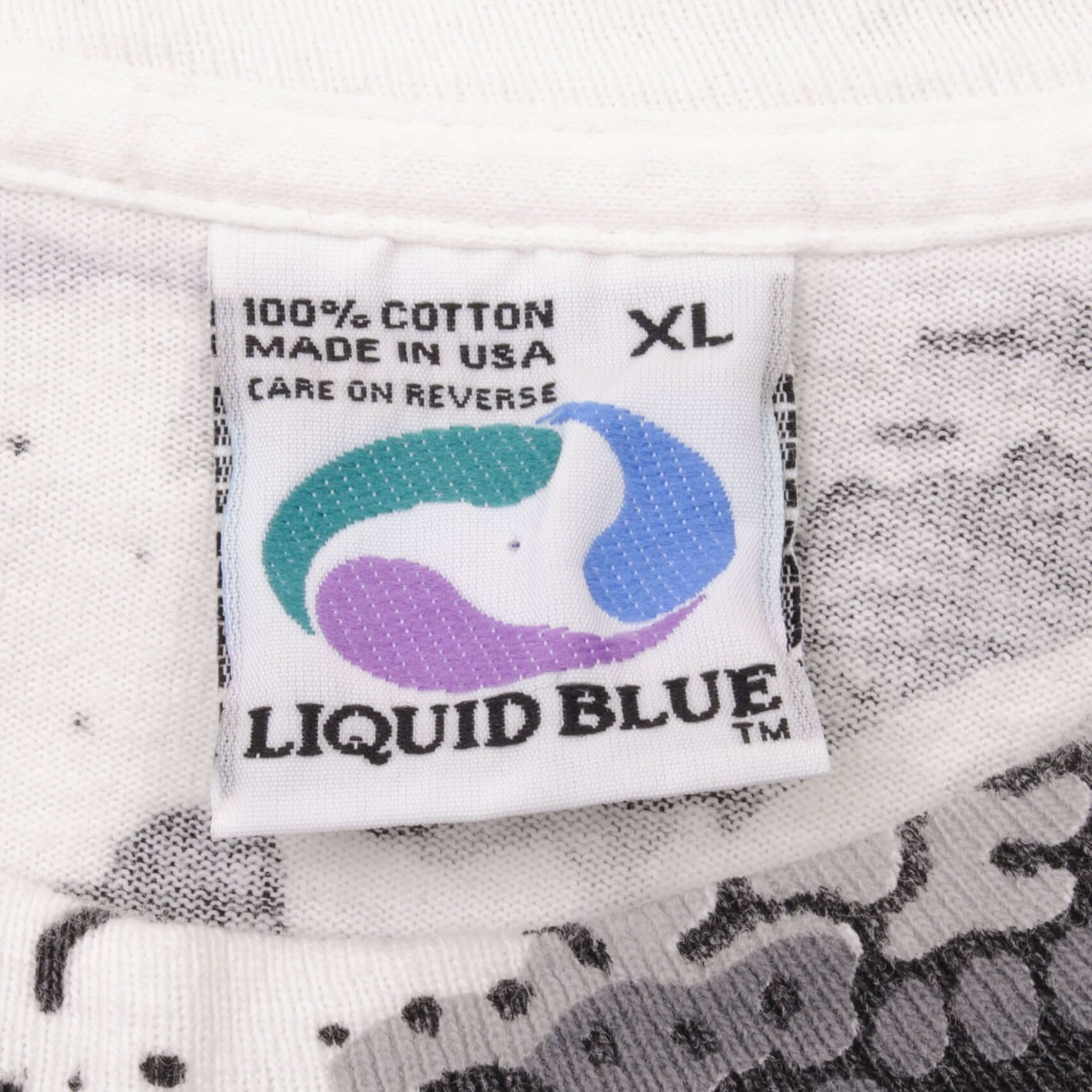 Vintage Liquid Blue Skull By Chris Pinkerton Tee Shirt 1992 Size XL Made In USA With Single Stitch Sleeves