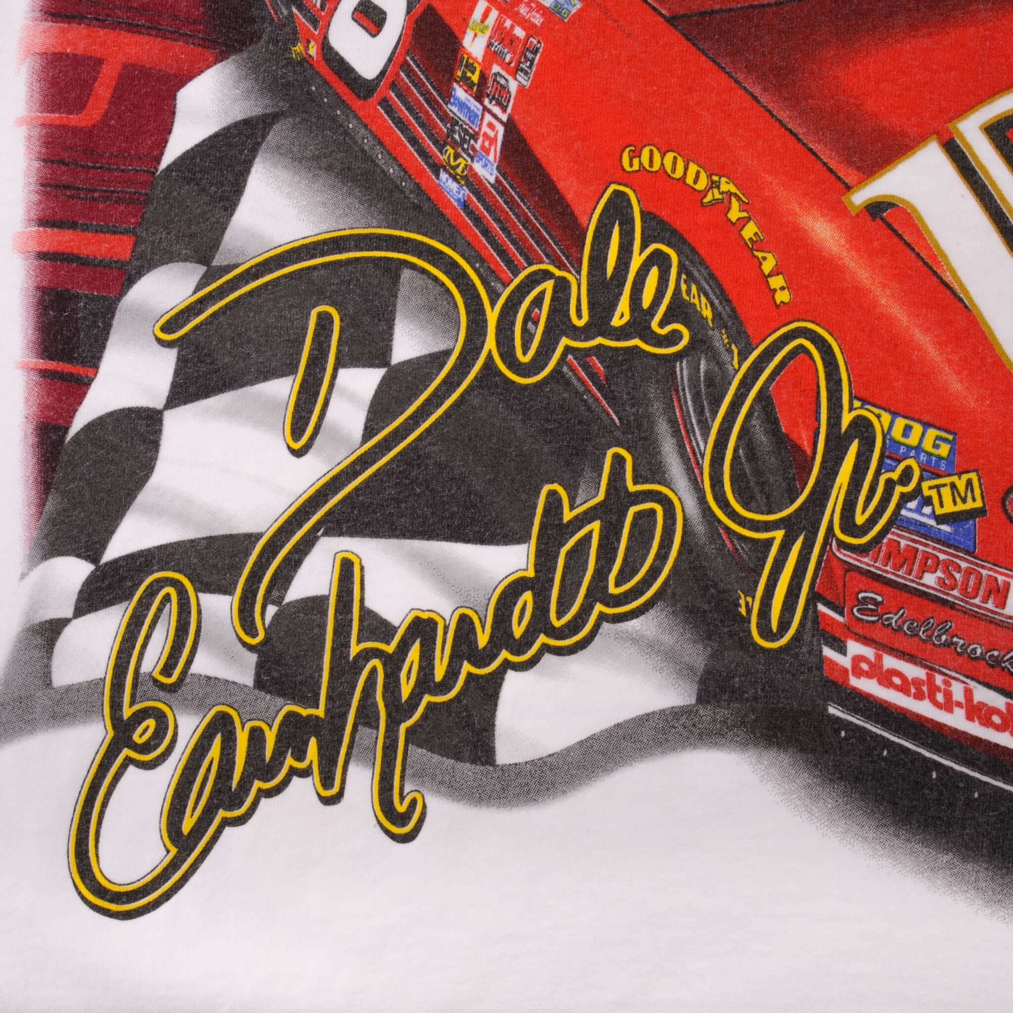 Vintage All Over Print Nascar Dale Earnhardt Jr Tee Shirt late 90s 00s Size Large