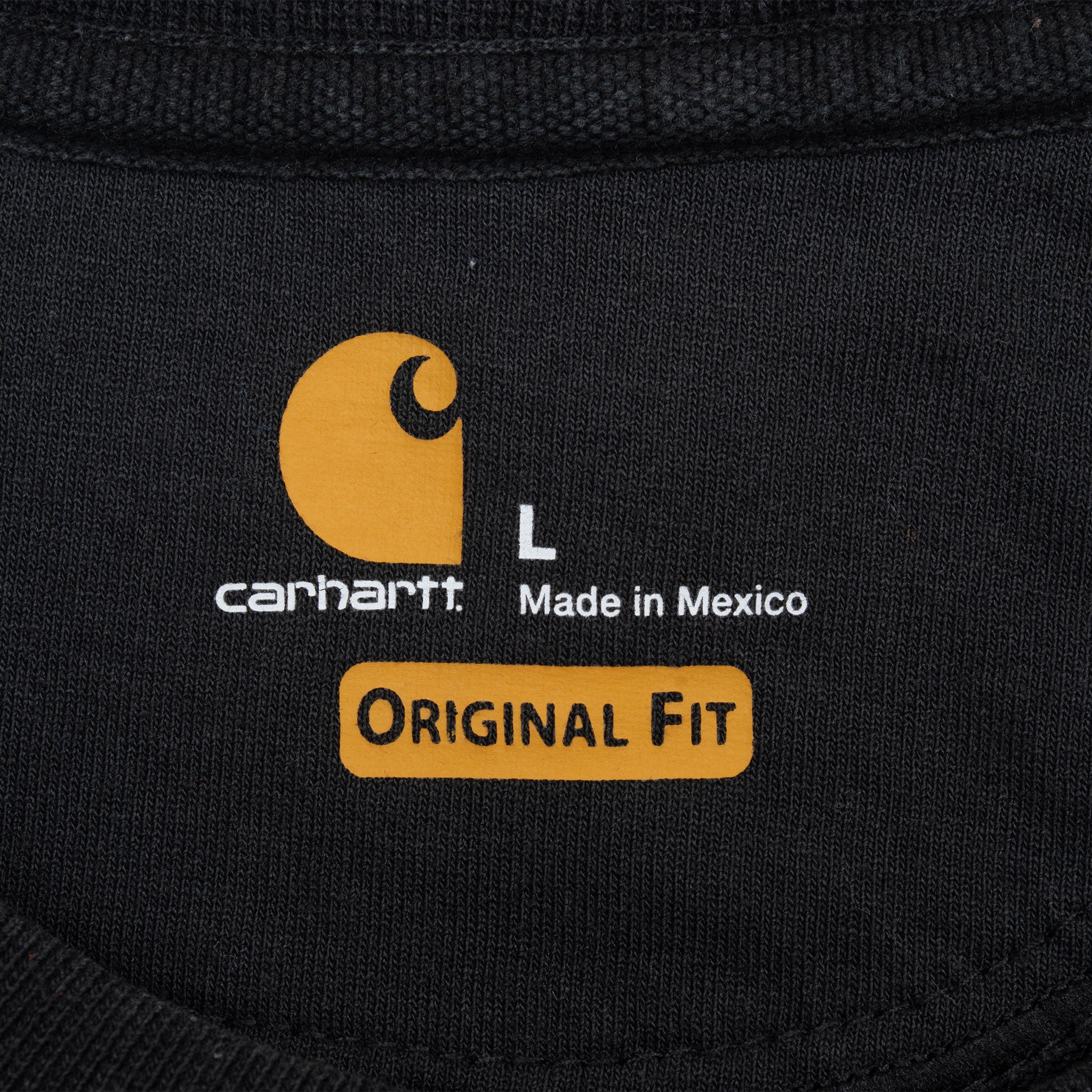 Vintage Carhartt Black Pocket Crewneck Sweatshirt 1990S Size Large