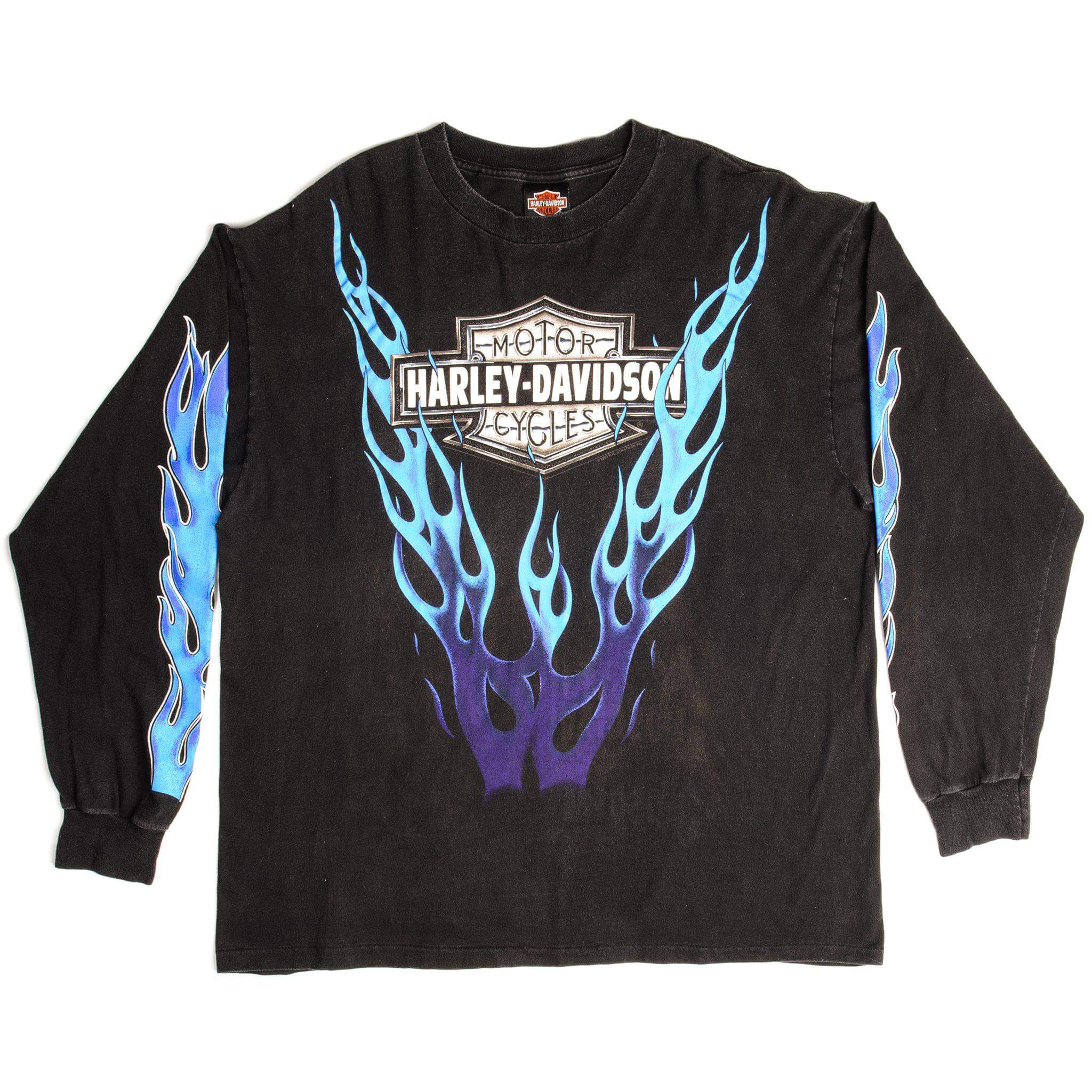 VINTAGE HARLEY DAVIDSON LONG SLEEVES TEE SHIRT 1993 SIZE XL MADE IN USA