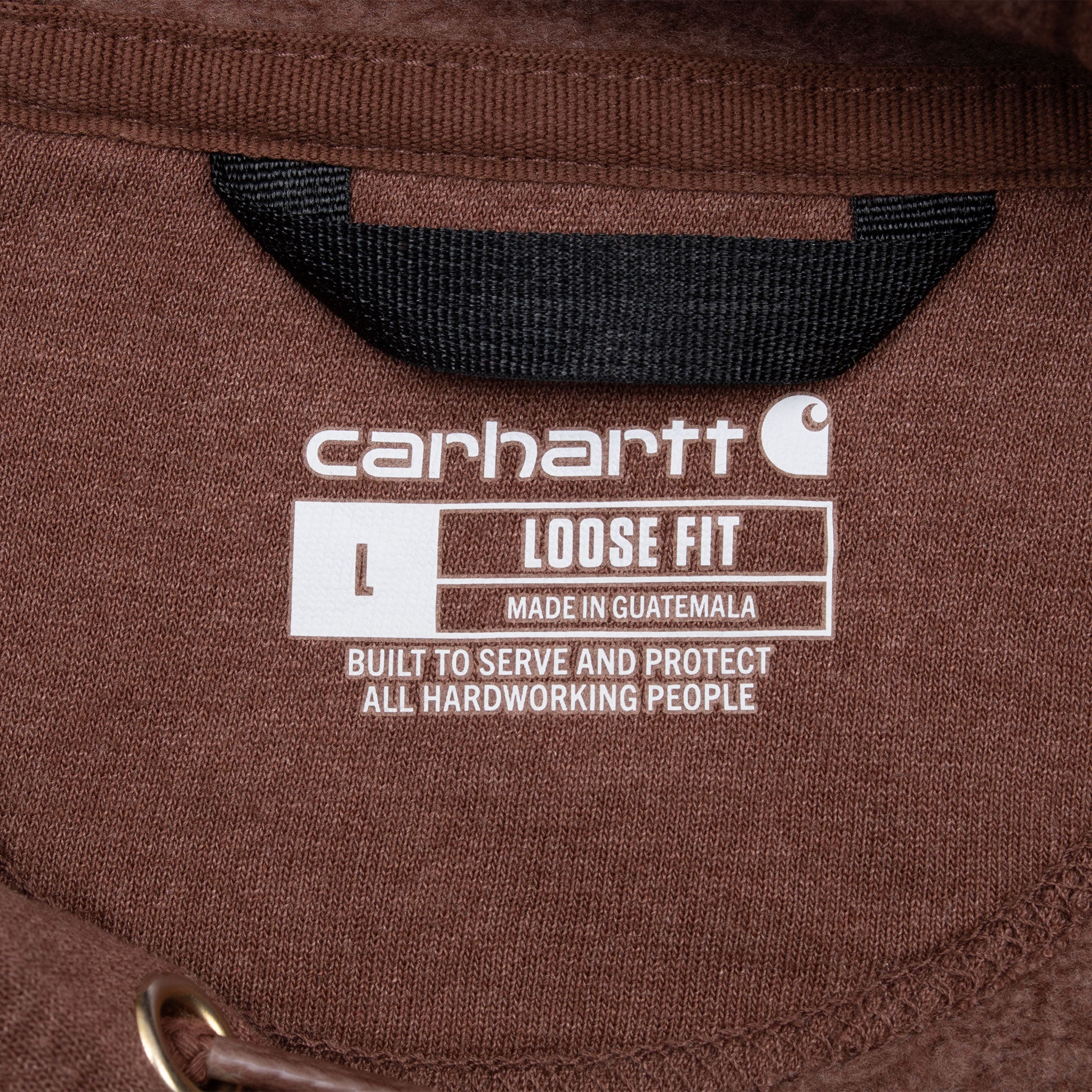Vintage Carhartt Classic Brown Hoodie Sweatshirt Size Large