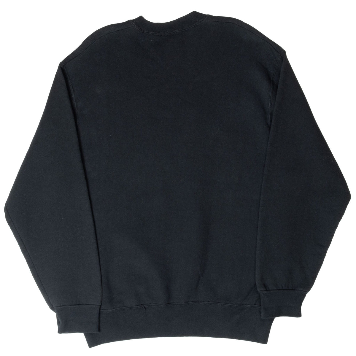 Back of black Los Angeles Raiders crewneck sweatshirt with no graphic