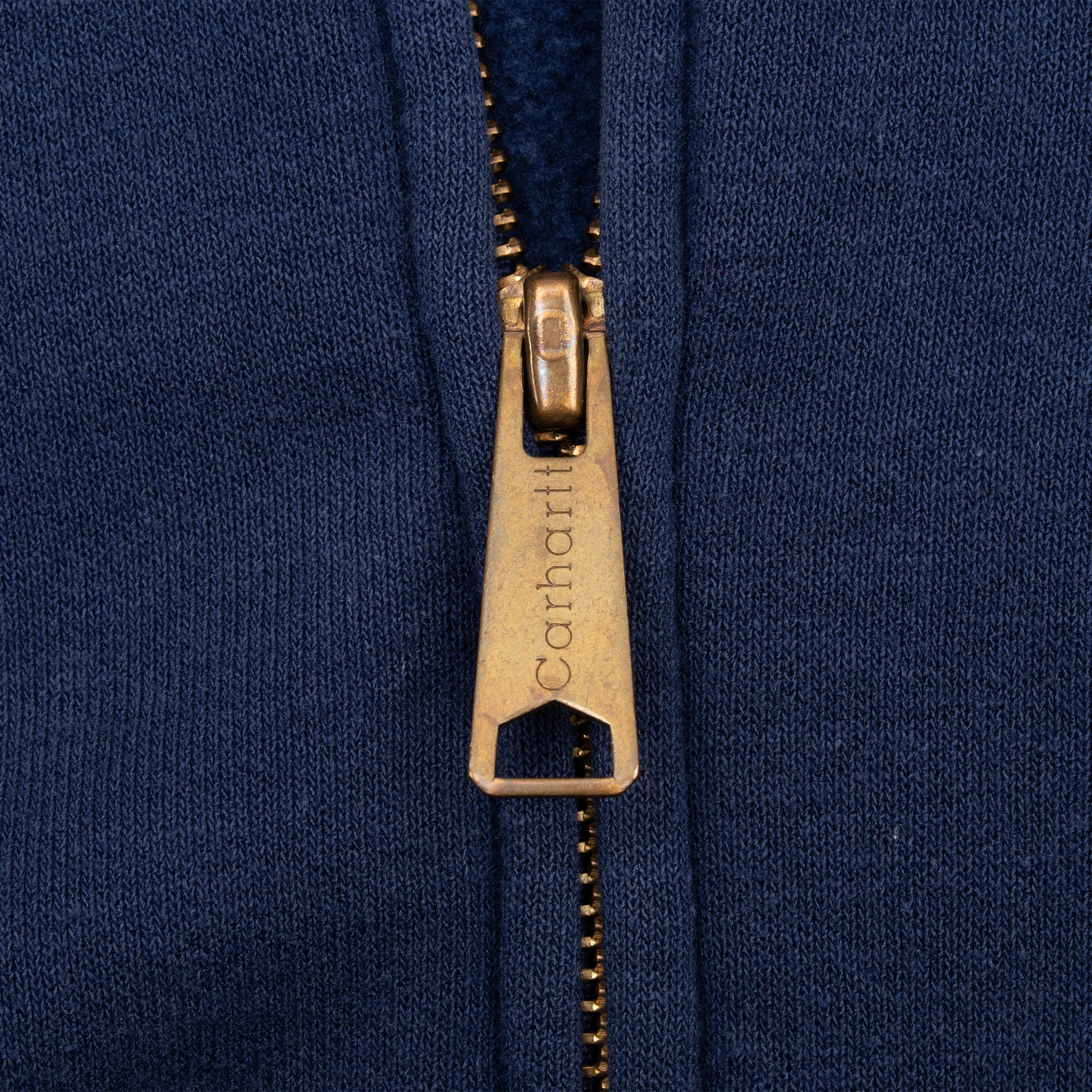 Vintage Carhartt Full Zip Navy Blue Hoodie Sweatshirt Size Large