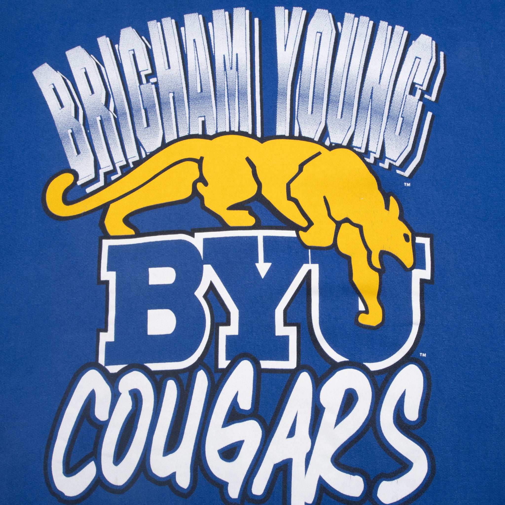 Vintage Ncaa Byu Brigham Young University Cougars The Game Sweatshirt 1990S Size Large