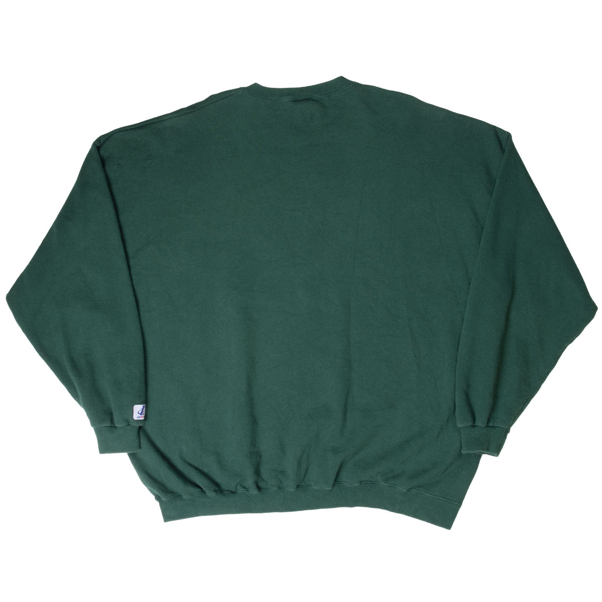 Back of plain green Green Bay Packers crewneck sweatshirt