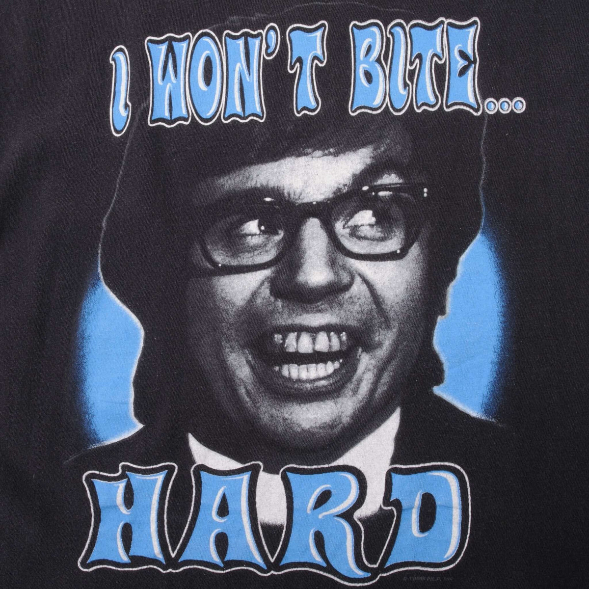 Vintage Austin Powers I won't bite hard oh Behave Tee Shirt 1998 Size Large