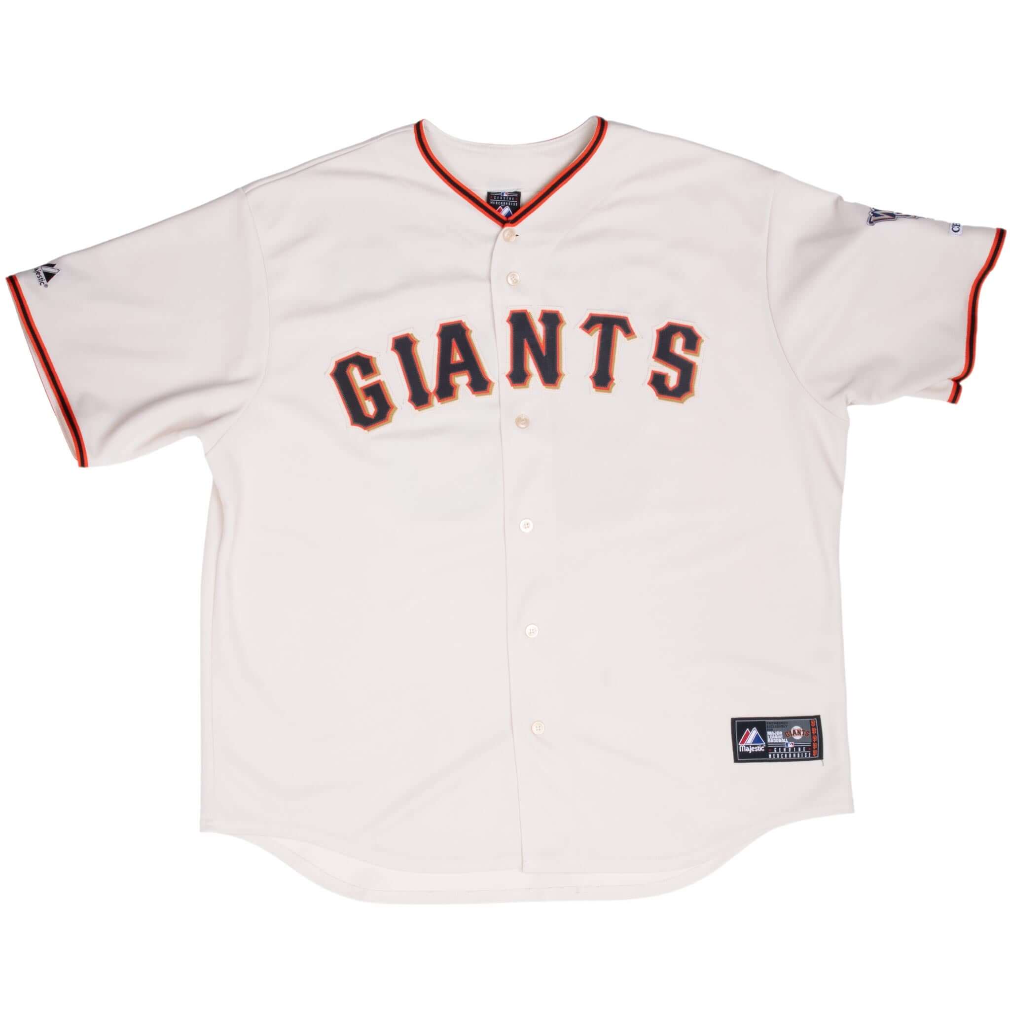 Vintage Mlb San Francisco Giants Tim Lincecum #55 World Series 2010 Majestic Jersey Size 2XL Made In Usa