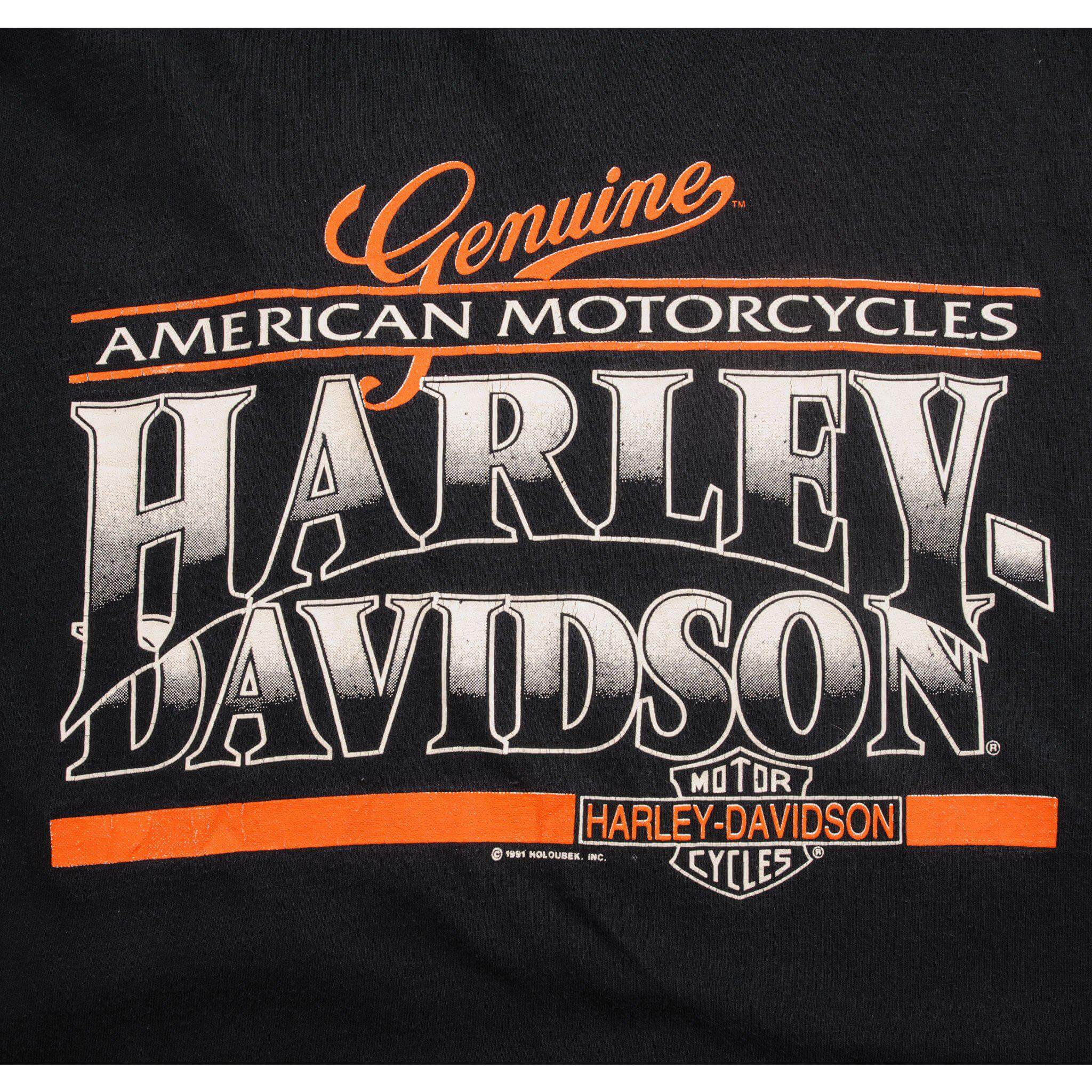 VINTAGE HARLEY DAVIDSON TEE SHIRT 1991 SIZE LARGE MADE IN USA