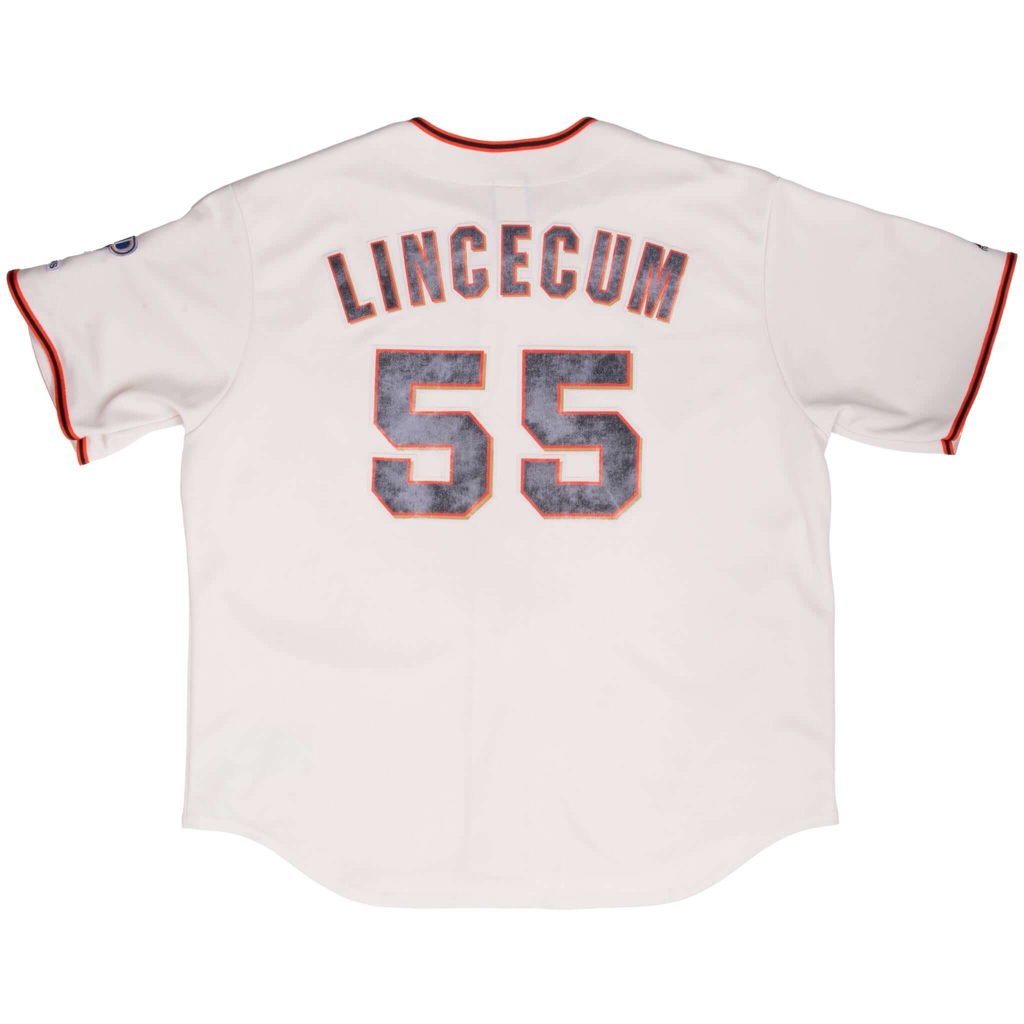 Vintage Mlb San Francisco Giants Tim Lincecum #55 World Series 2010 Majestic Jersey Size 2XL Made In Usa