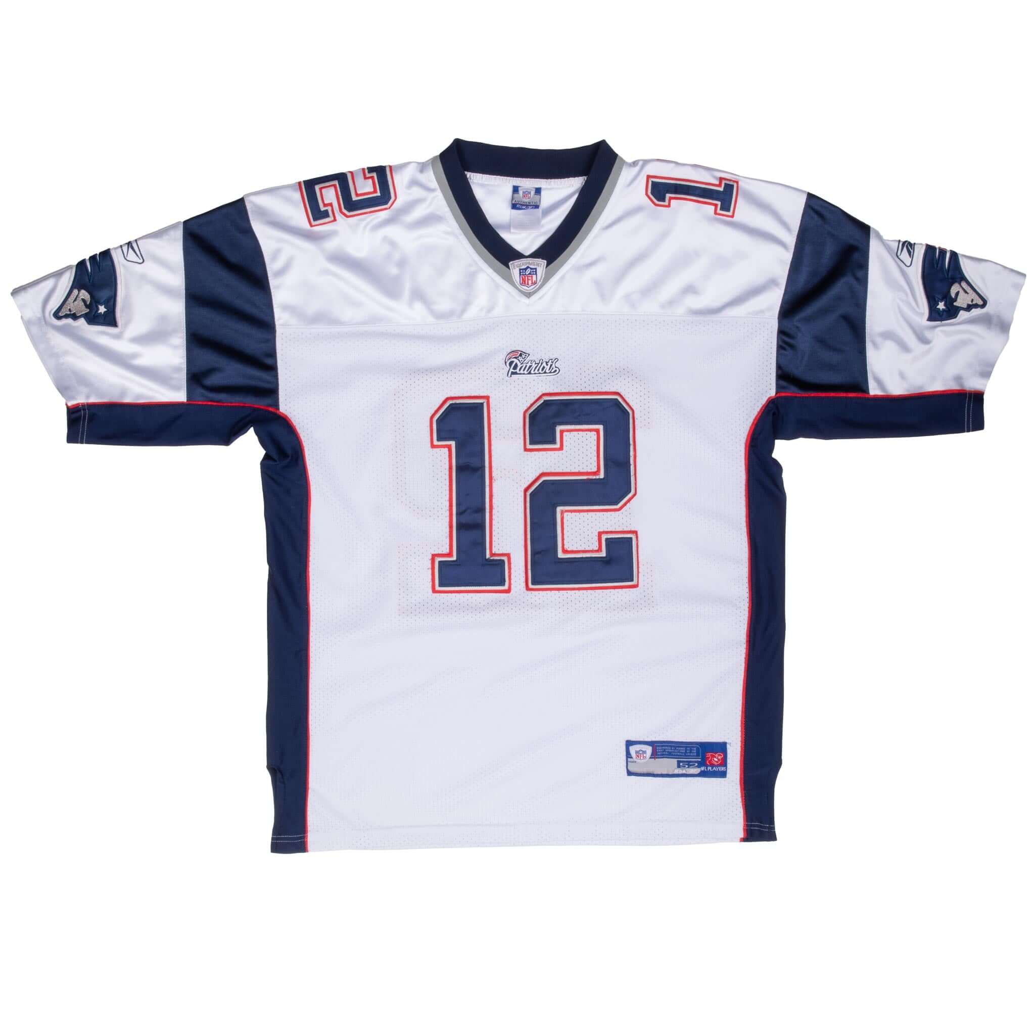 Vintage Nfl New England Patriots Tom Brady #12 Reebok Jersey 2000S Size 52