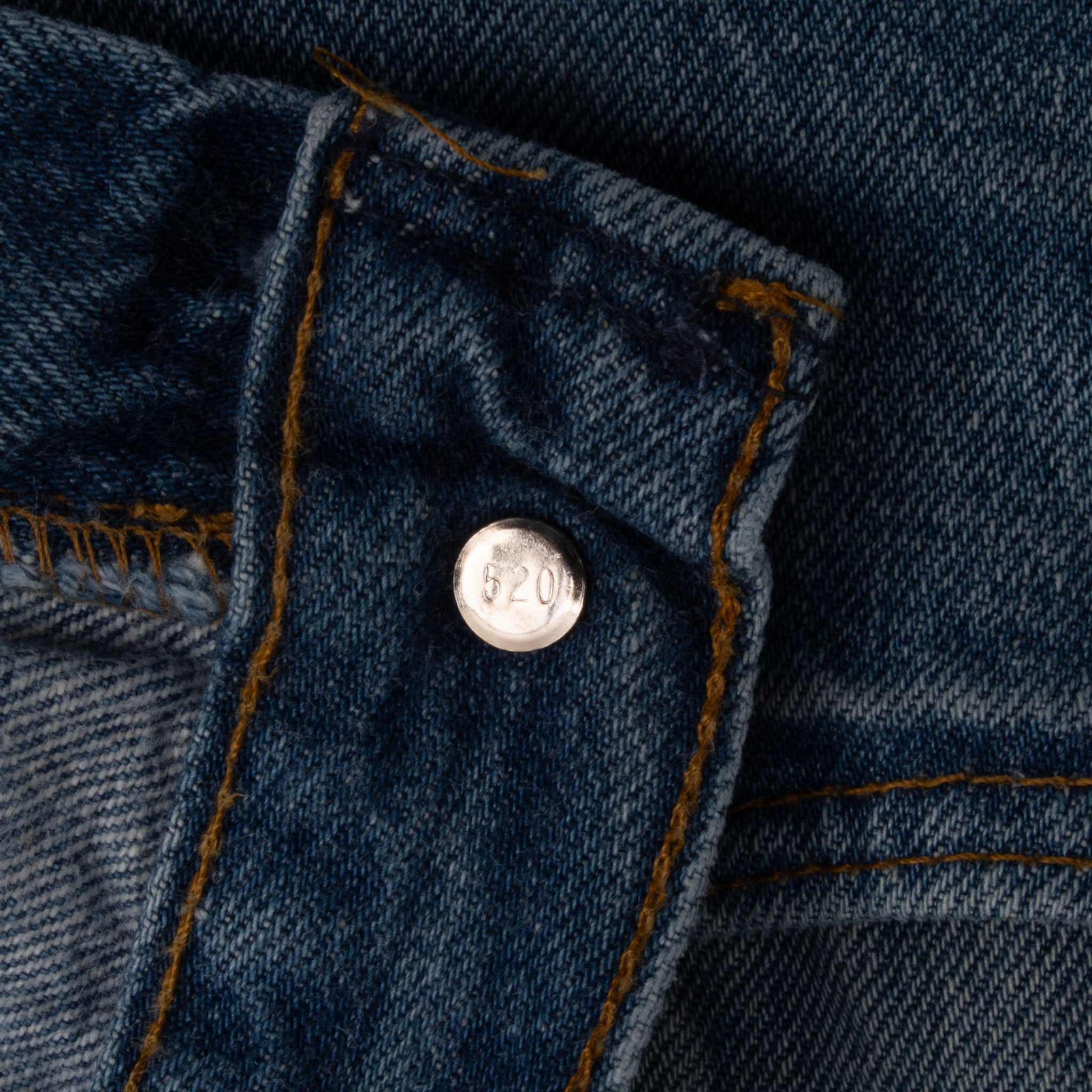 Vintage Levis 501 Indigo Blue Jeans 1980S Size 34X32 Made In Usa With A Medium Light Wash With Some Light Whiskers
Size on Tag 36X34 Actual Size 34X32
Back Button #520