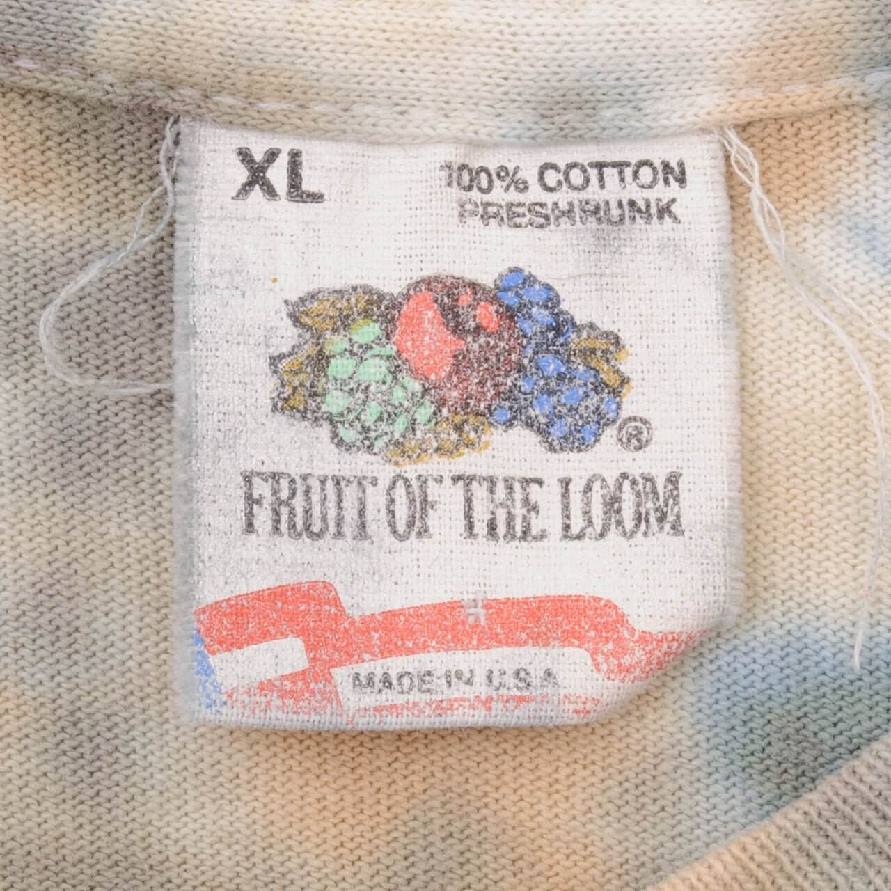 VINTAGE TIE DYE STEVIE RAY VAUGHAN TOUR 1989 TEE SHIRT SIZE XL MADE IN USA