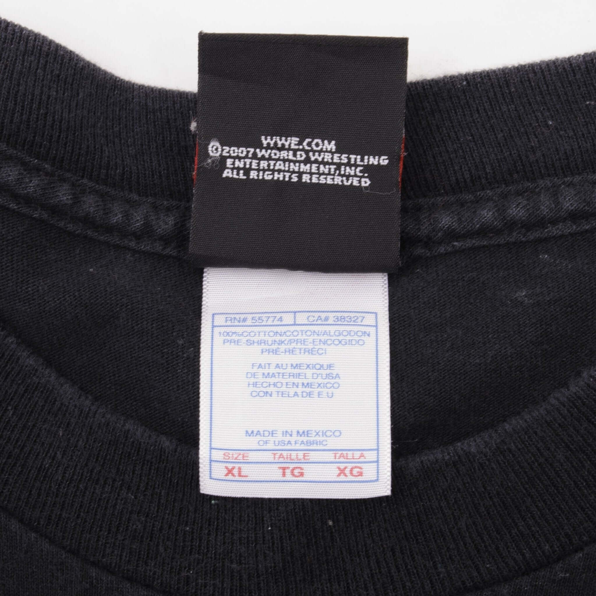 Vintage World Wrestling Entertainment The Undertaker 2007 Tee Shirt Size XL