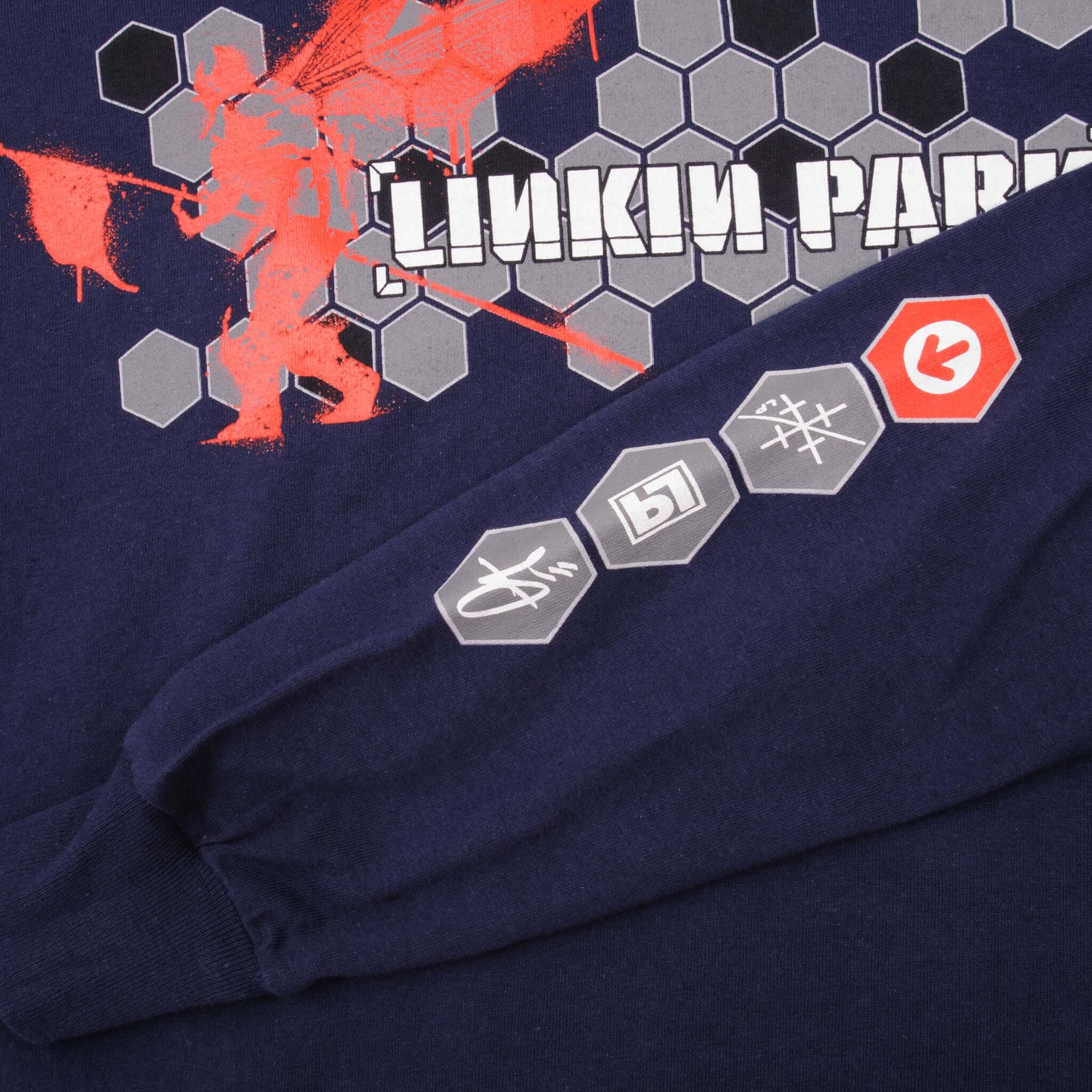 Vintage Linking Park Long Sleeve Tee Shirt 2002 Size Medium