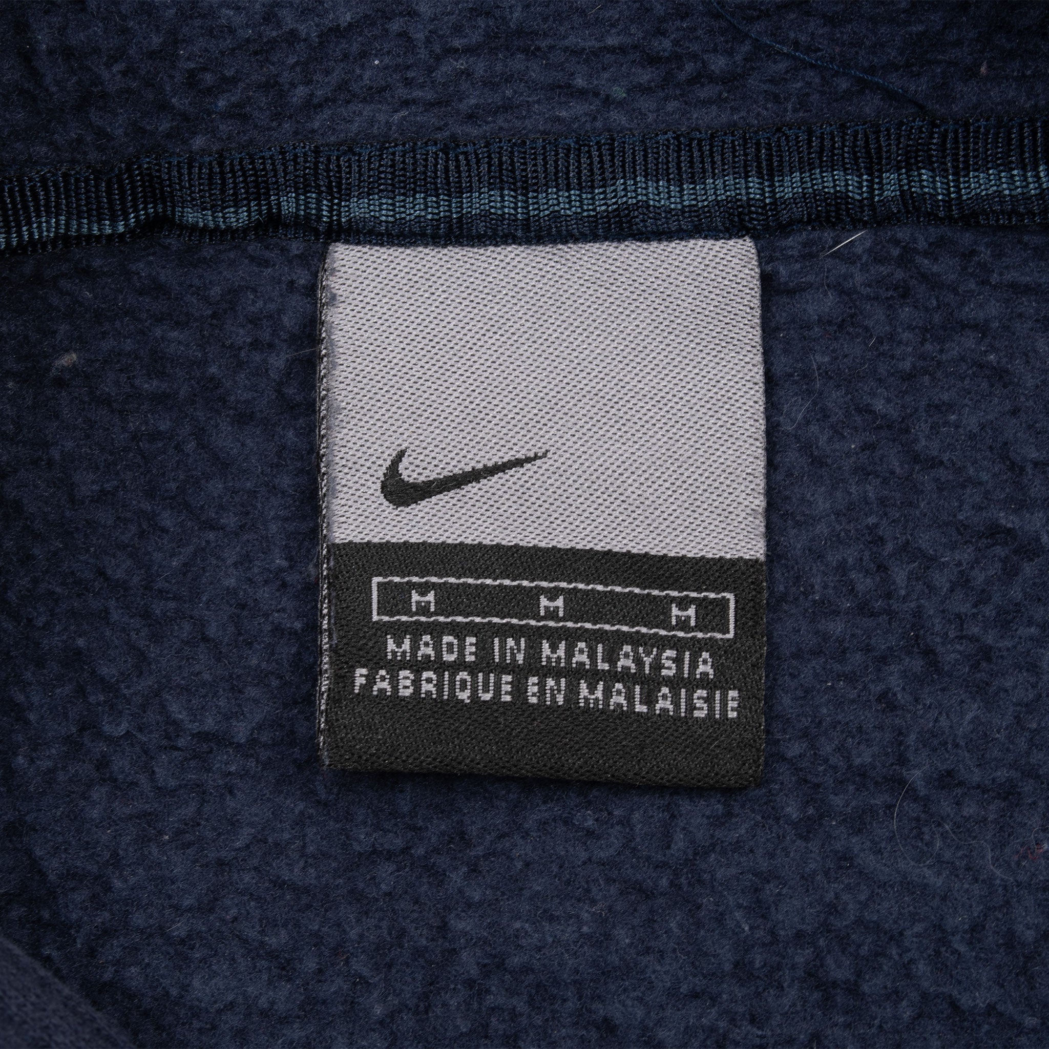 Vintage Nike Swoosh Navy Blue Hoodie Sweatshirt 2000S Size Medium