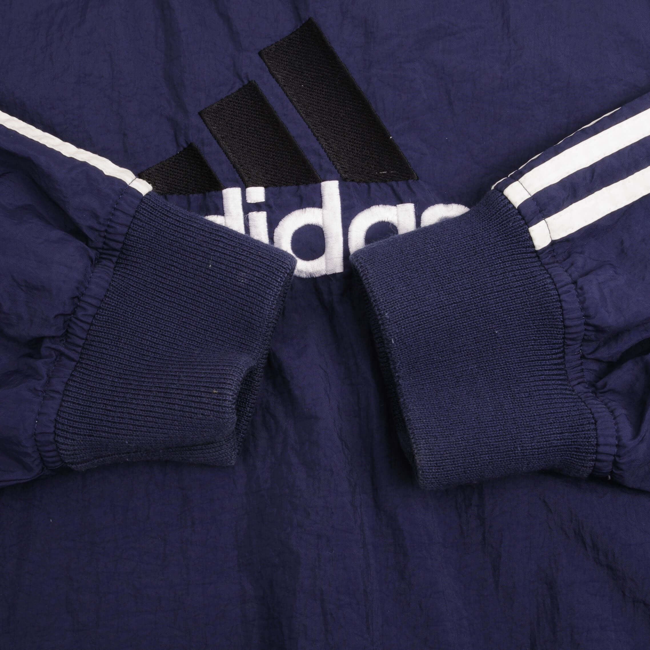 Vintage Adidas Big Logo Windbreaker Pullover Jacket Size Large