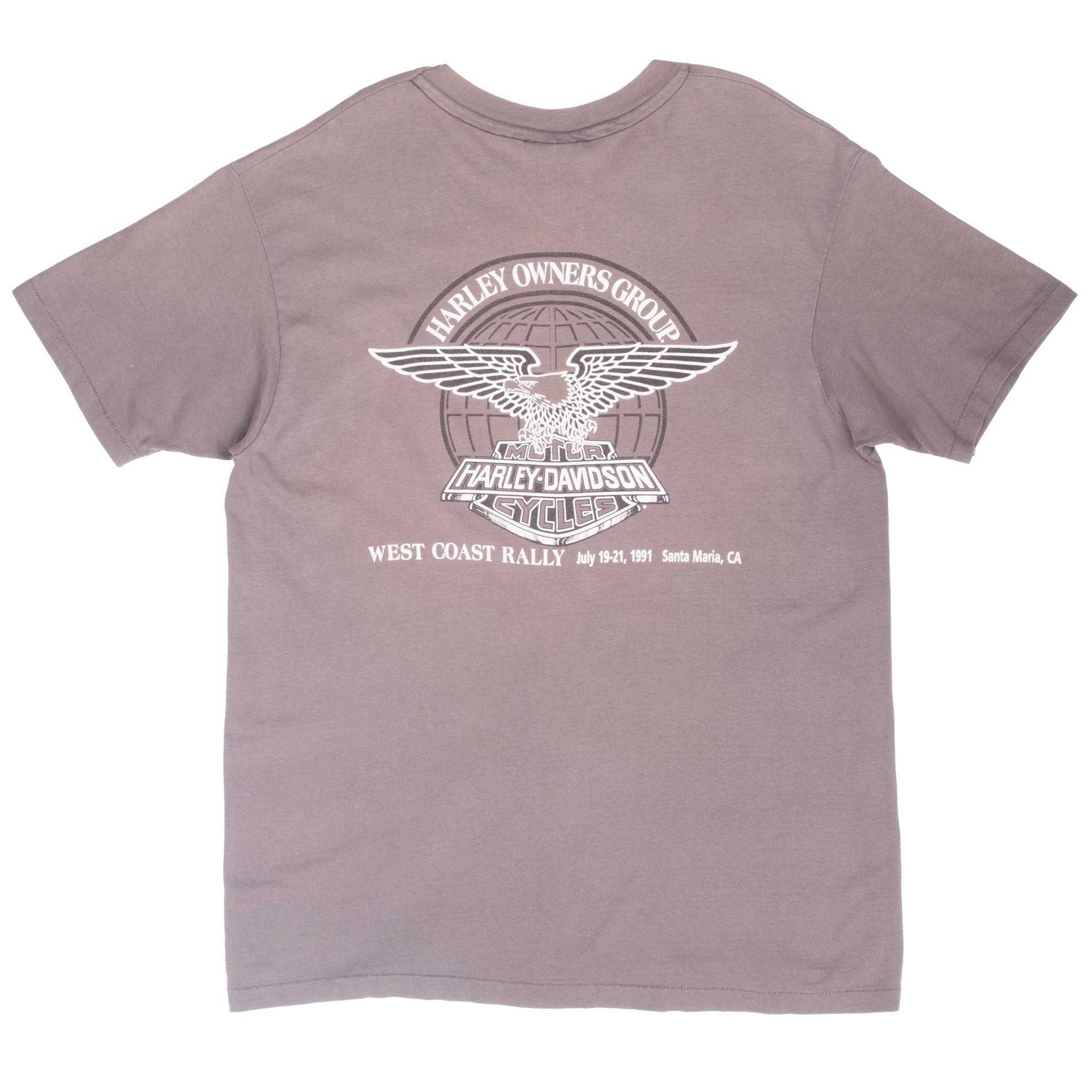 Vintage Harley Davidson West Coast Rally 1991 Tee Shirt Size Large Made In Usa With Single Stitch Sleeves