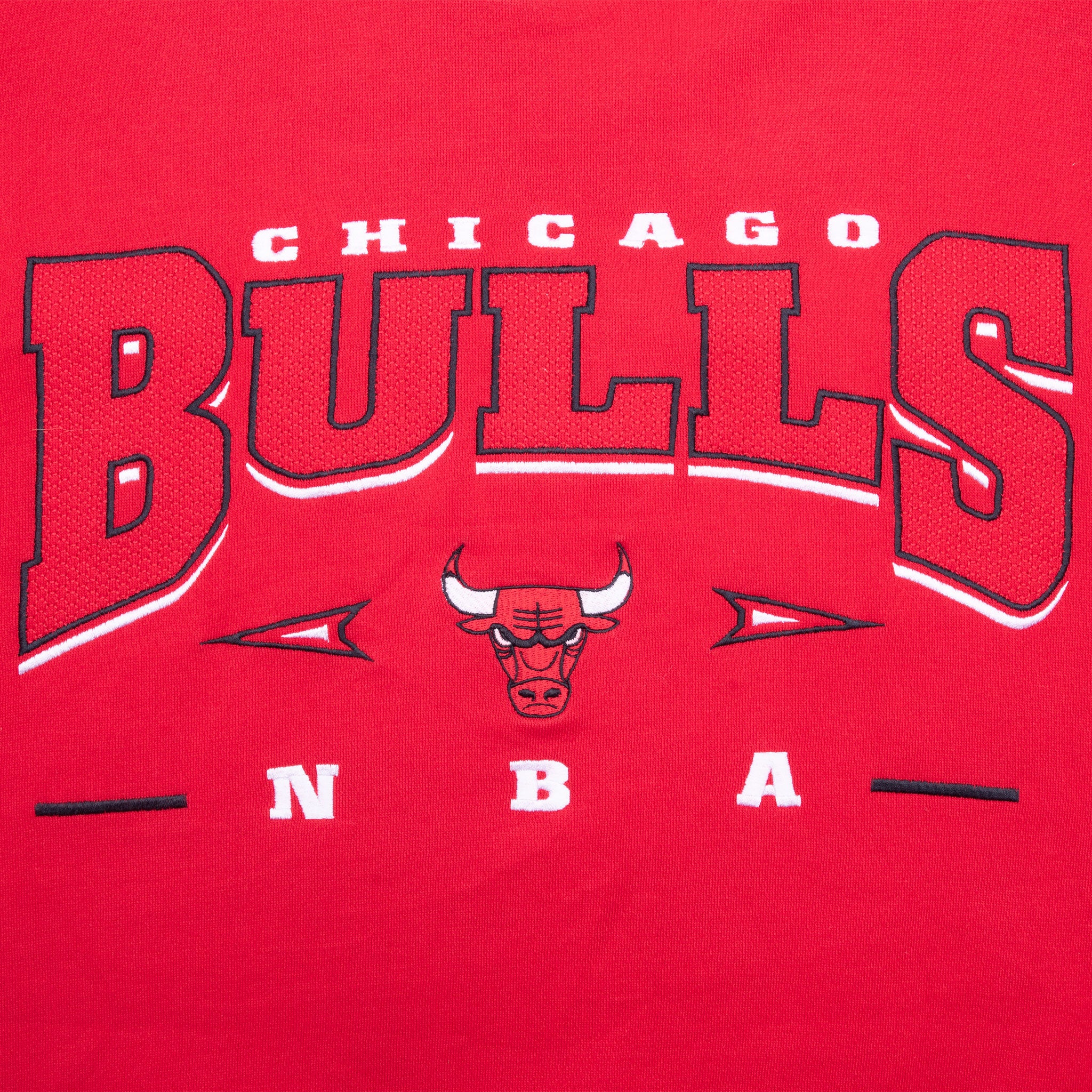 Vintage Nba Chicago Bulls Red Embroidered Sweatshirt 1990S Size XL