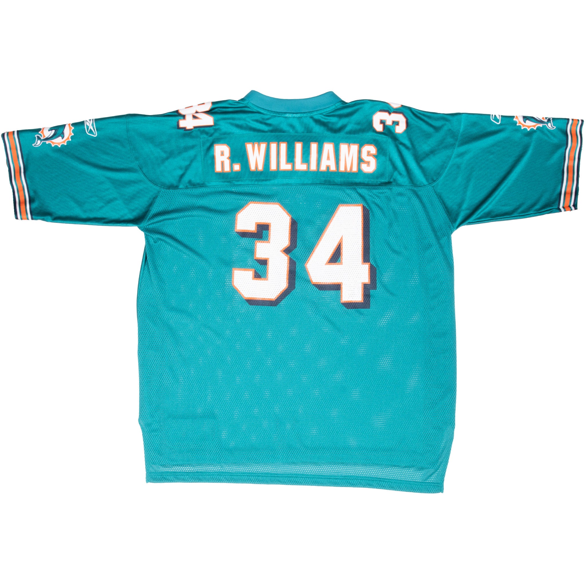 Vintage Nfl Miami Dolphins R. Williams #34 Reebok Jersey 2000S Size 2XL