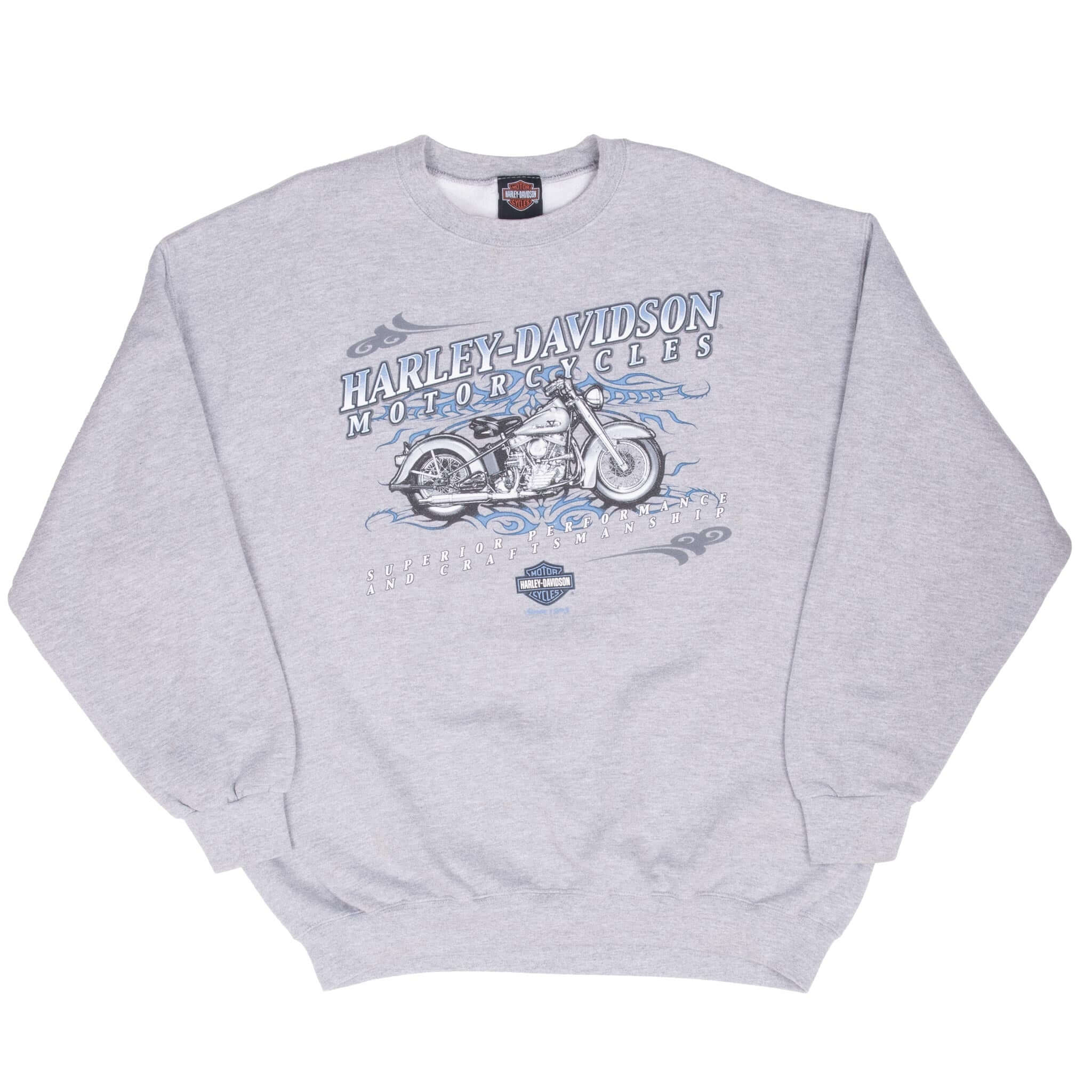Vintage Harley Davidson Hampton New Hampshire 2003 Grey Sweatshirt Size XL