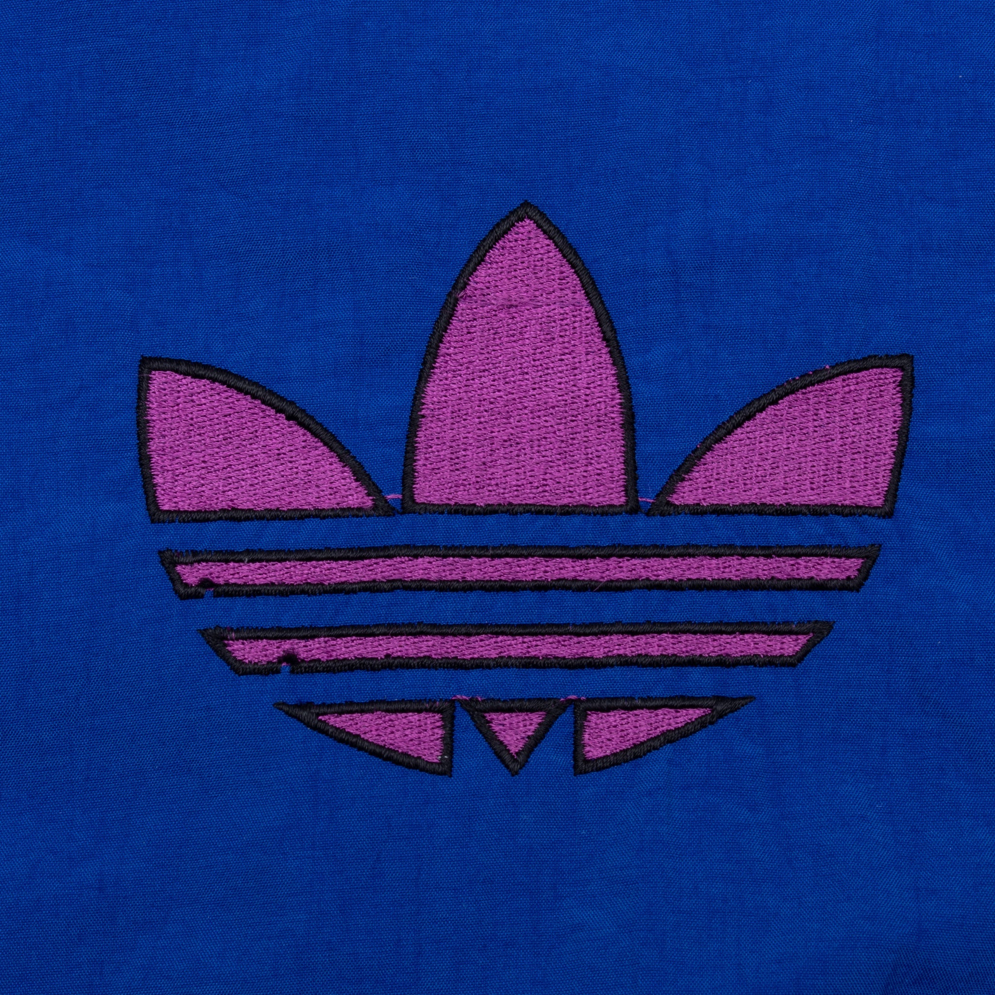 Vintage Adidas Team Purple Blue Windbreaker Jacket 1980S Size Medium