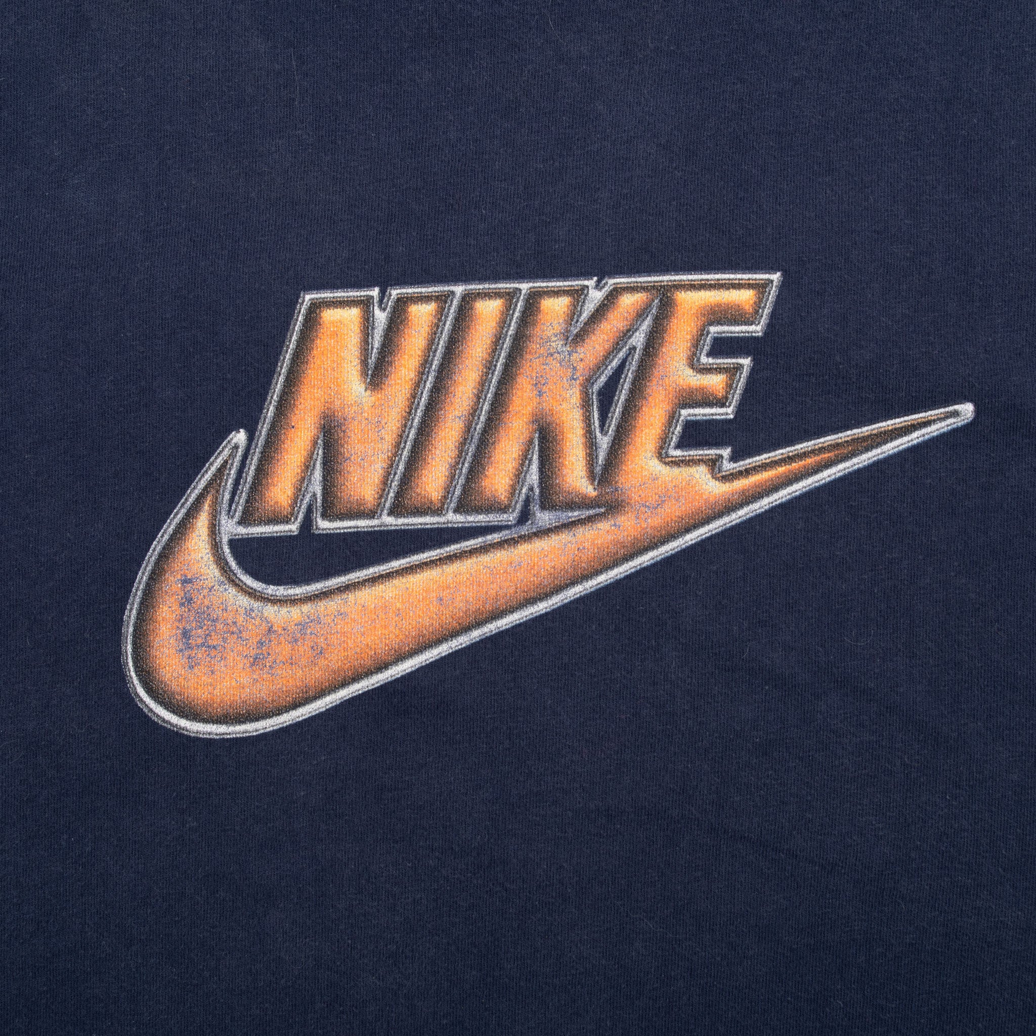 Vintage Nike Spellout Navy Blue Tee Shirt 2000S Size Large