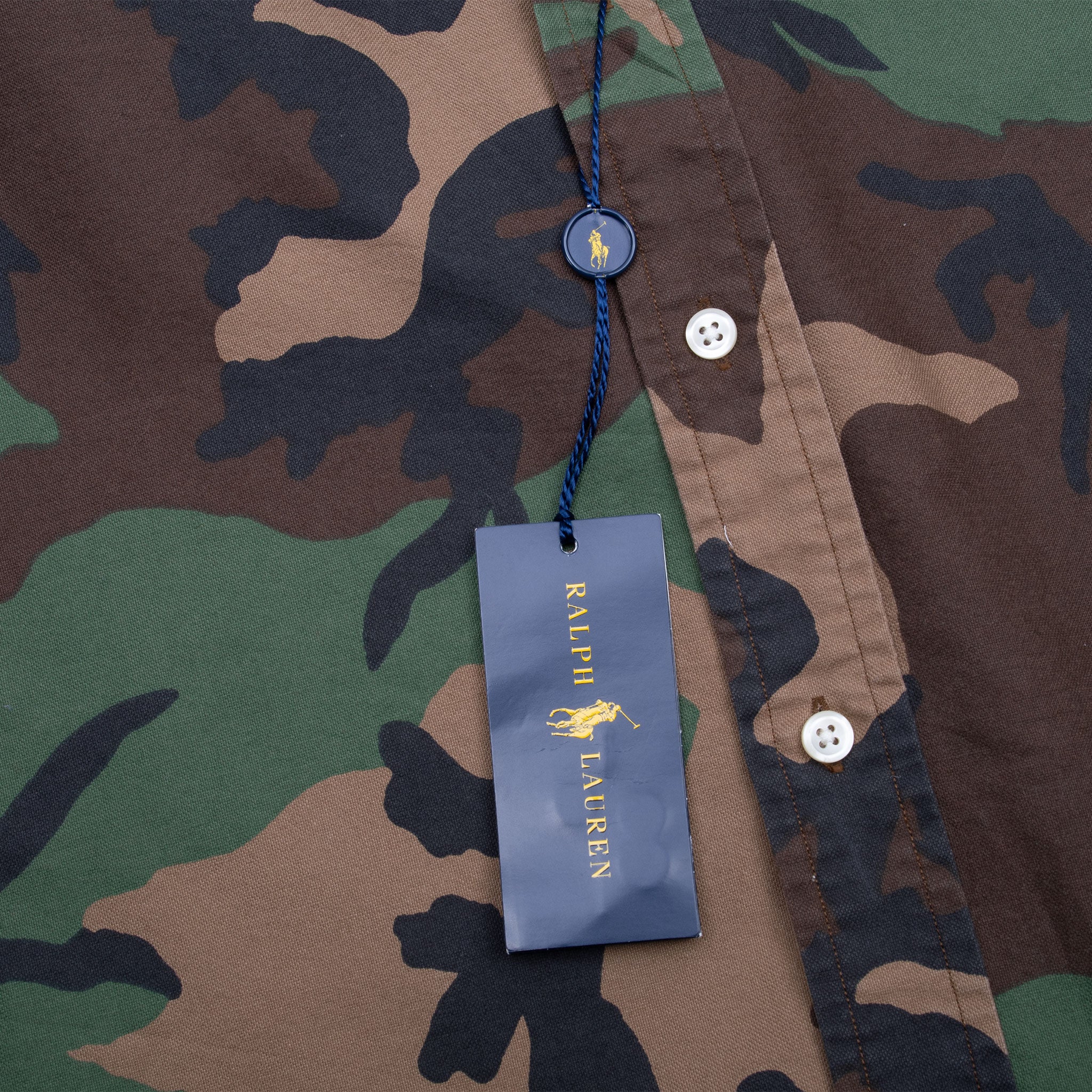 Vintage Ralph Lauren Woodland Camo Shirt Size Large Deadstock