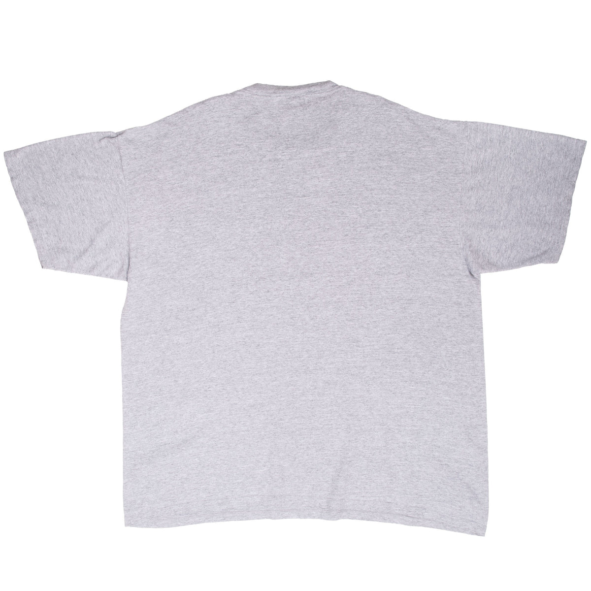 Back of grey Nike short-sleeve T-shirt with no graphic