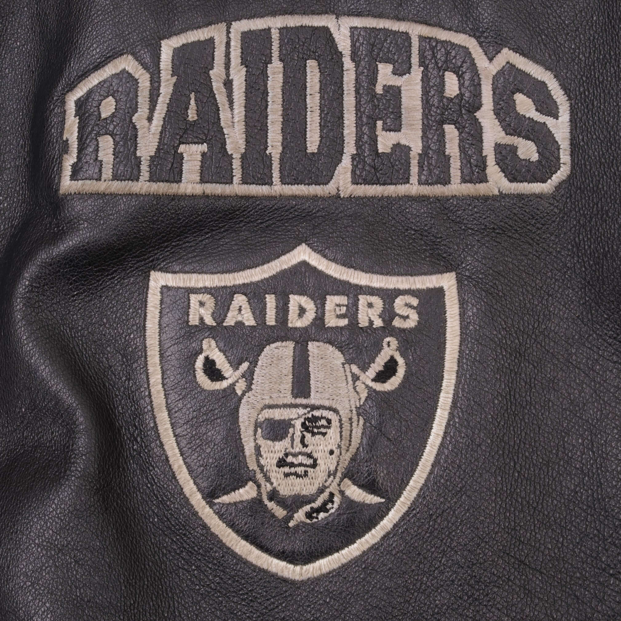 Vintage NFL Los Angeles Raiders Leather Jacket 1990S Size XL