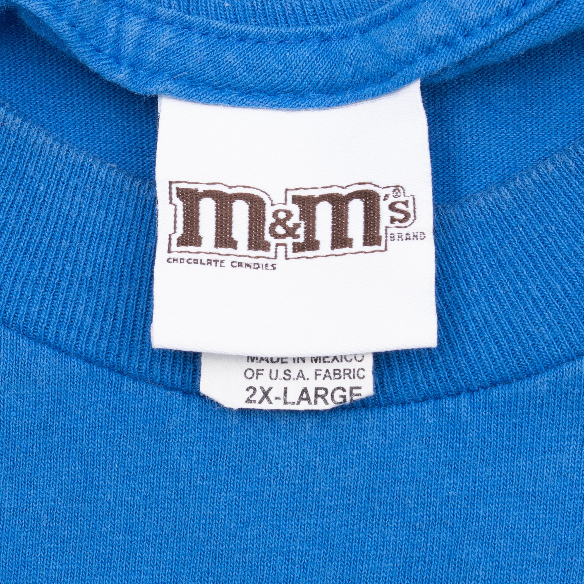 Vintage Orange M&M's Chocolate Blue Tee Shirt 2011 Size 2XL