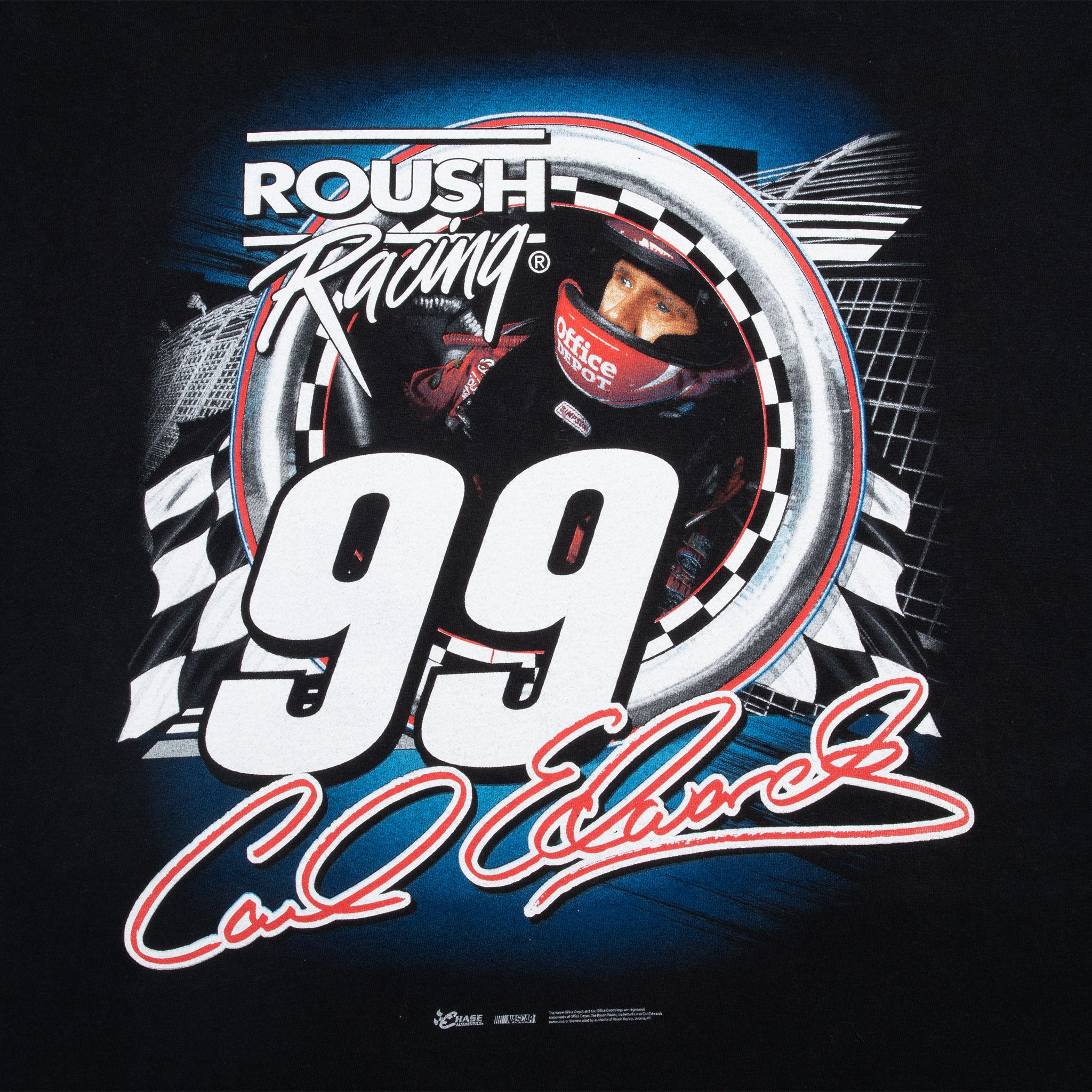 Vintage Nascar Carl Edwards Office Depot 2000S Tee Shirt Size 2XL