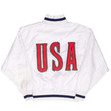 Vintage Nike Track And Field Team Usa White Track Jacket 1980S Size Small Made In USA