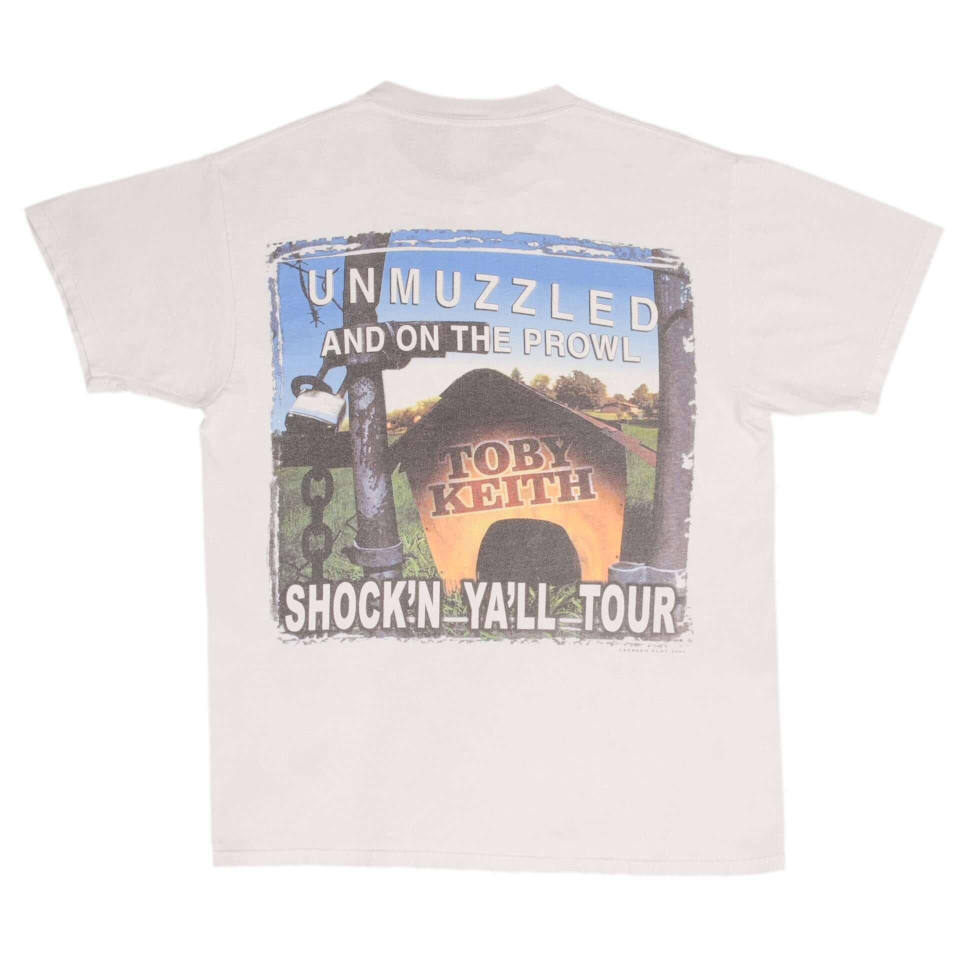 Vintage Toby Keith Shock'n Y'all Tour Tee Shirt 2003 Size Medium
