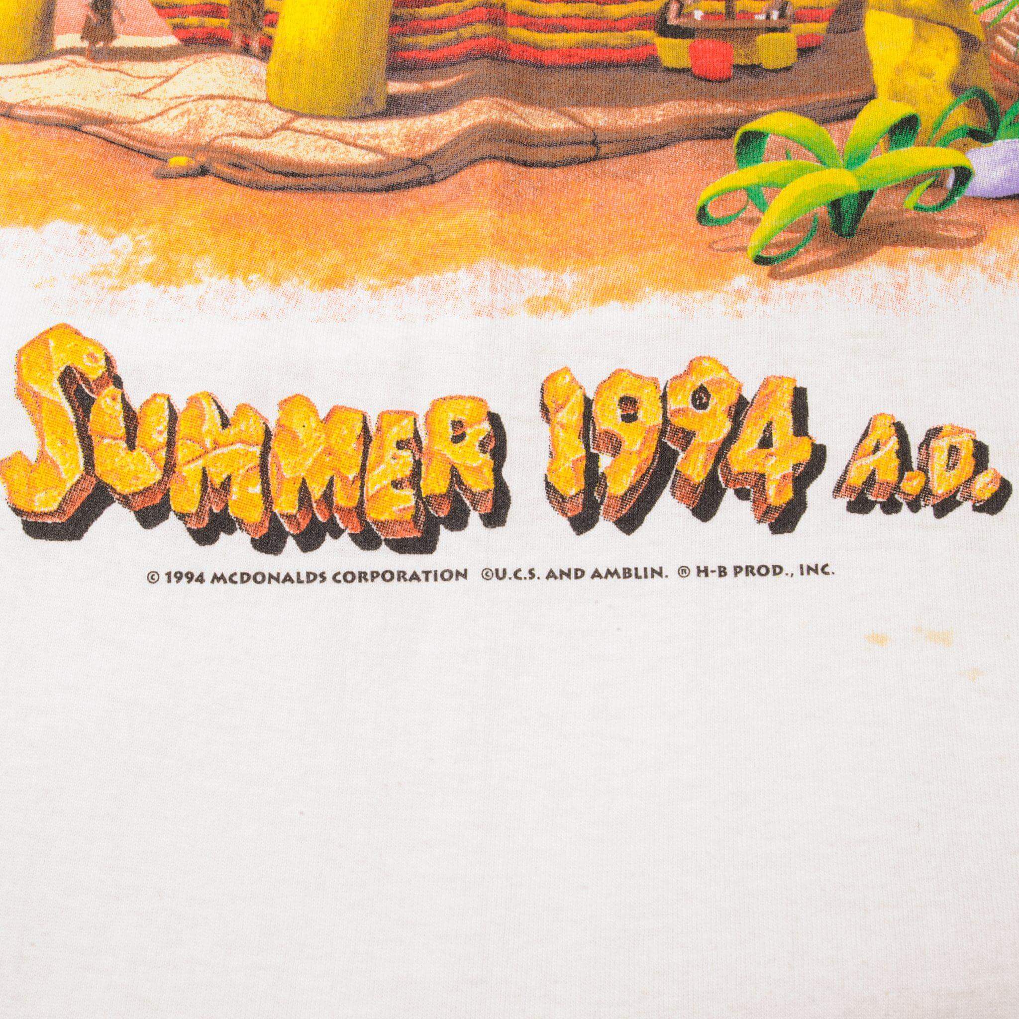 VINTAGE MCDONALDS THE FLINTSTONES TEE SHIRT 1994 SIZE XL MADE IN USA