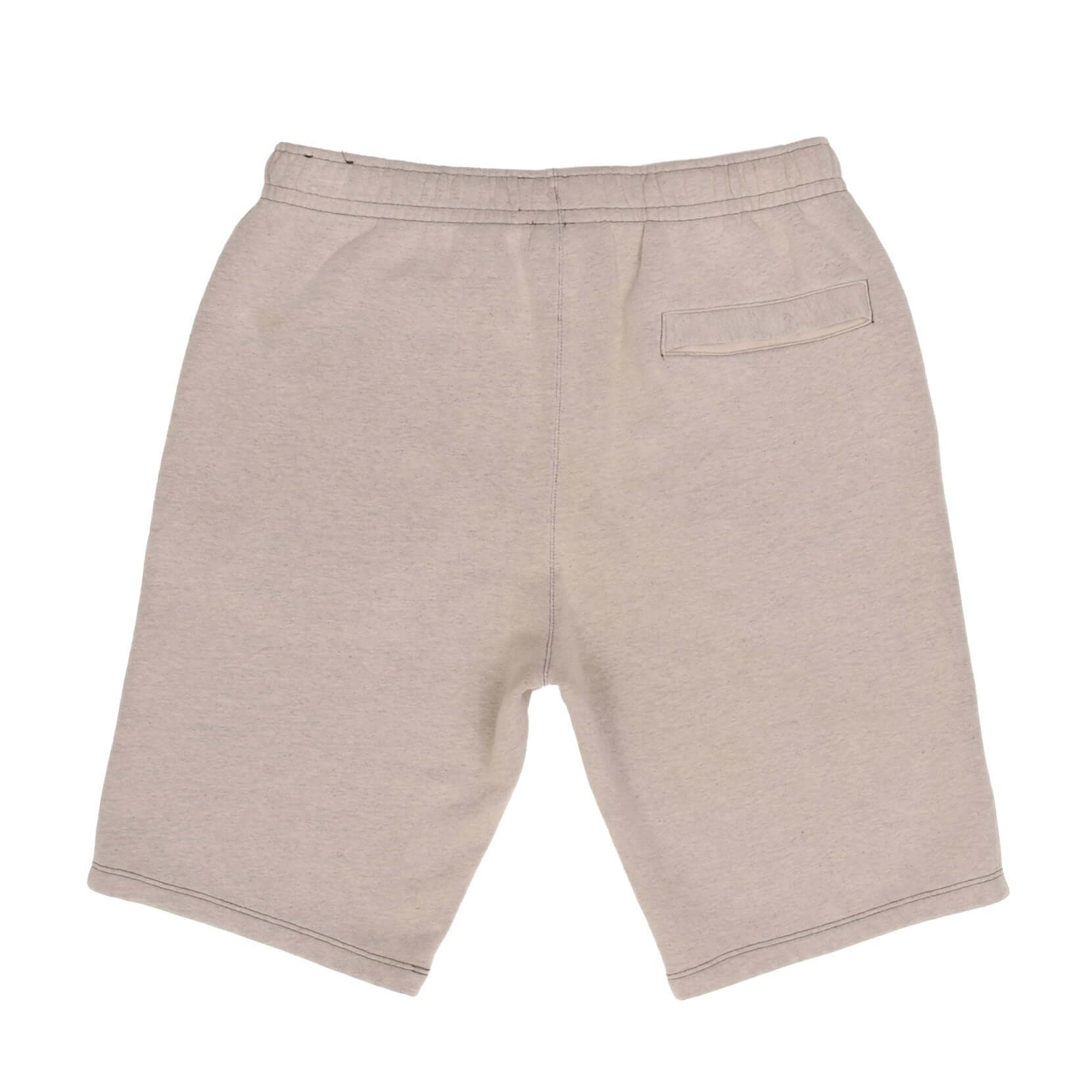 Vintage Nike Classic Swoosh Custom Made In The USA Beige Mid Length Shorts Available in Size Small, Medium, Large and XL. Up-cycled from Nike Joggers and Dye to a Pastel Beige color.