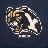 Vintage Nike Ncaa Byu Brigham Young Blue Hoodie Sweatshirt 2000S Size Large