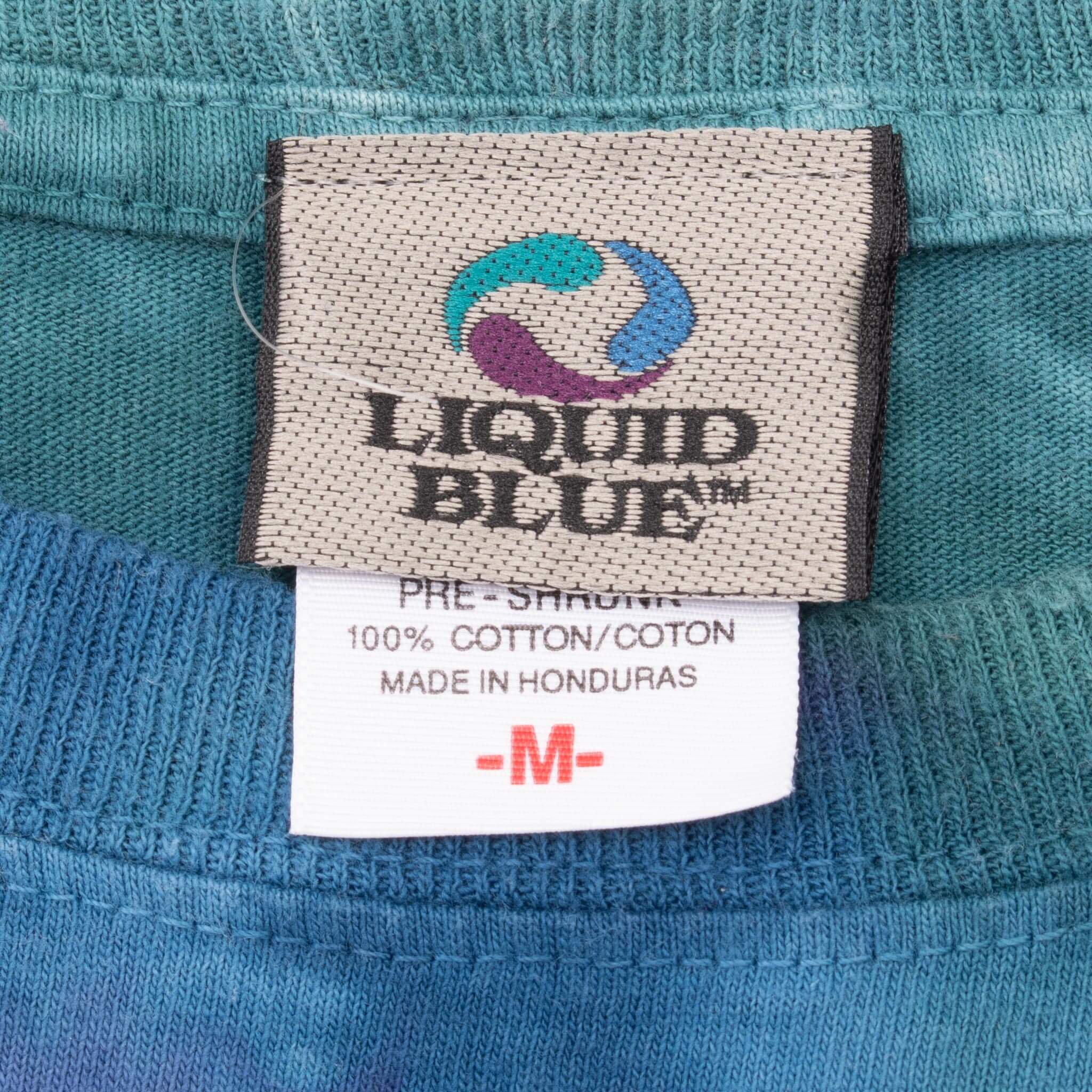 Liquid Blue neck label and medium size tag inside Pink Floyd T-shirt
