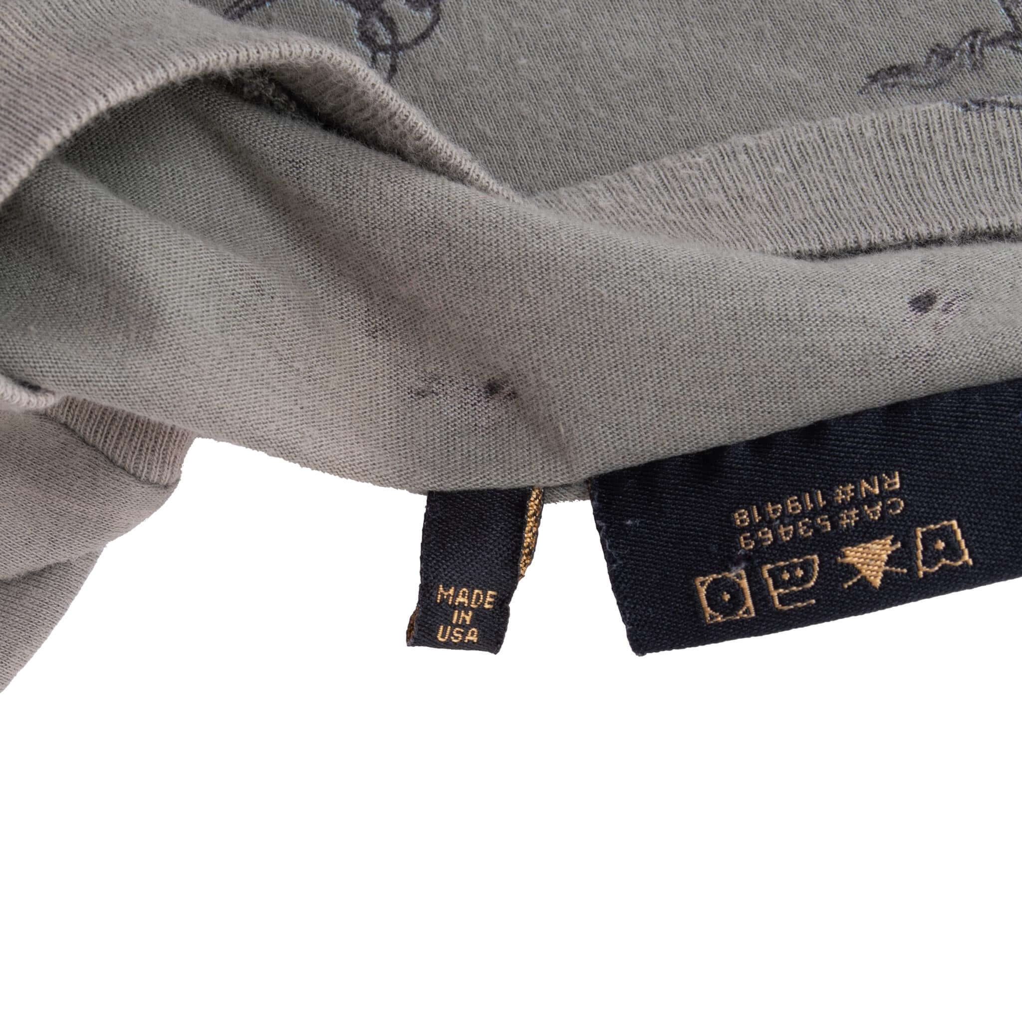 Vintage Christian Audigier Rhinestones Skull All Over Print Tee Shirt 2000S Size XL Made In Usa